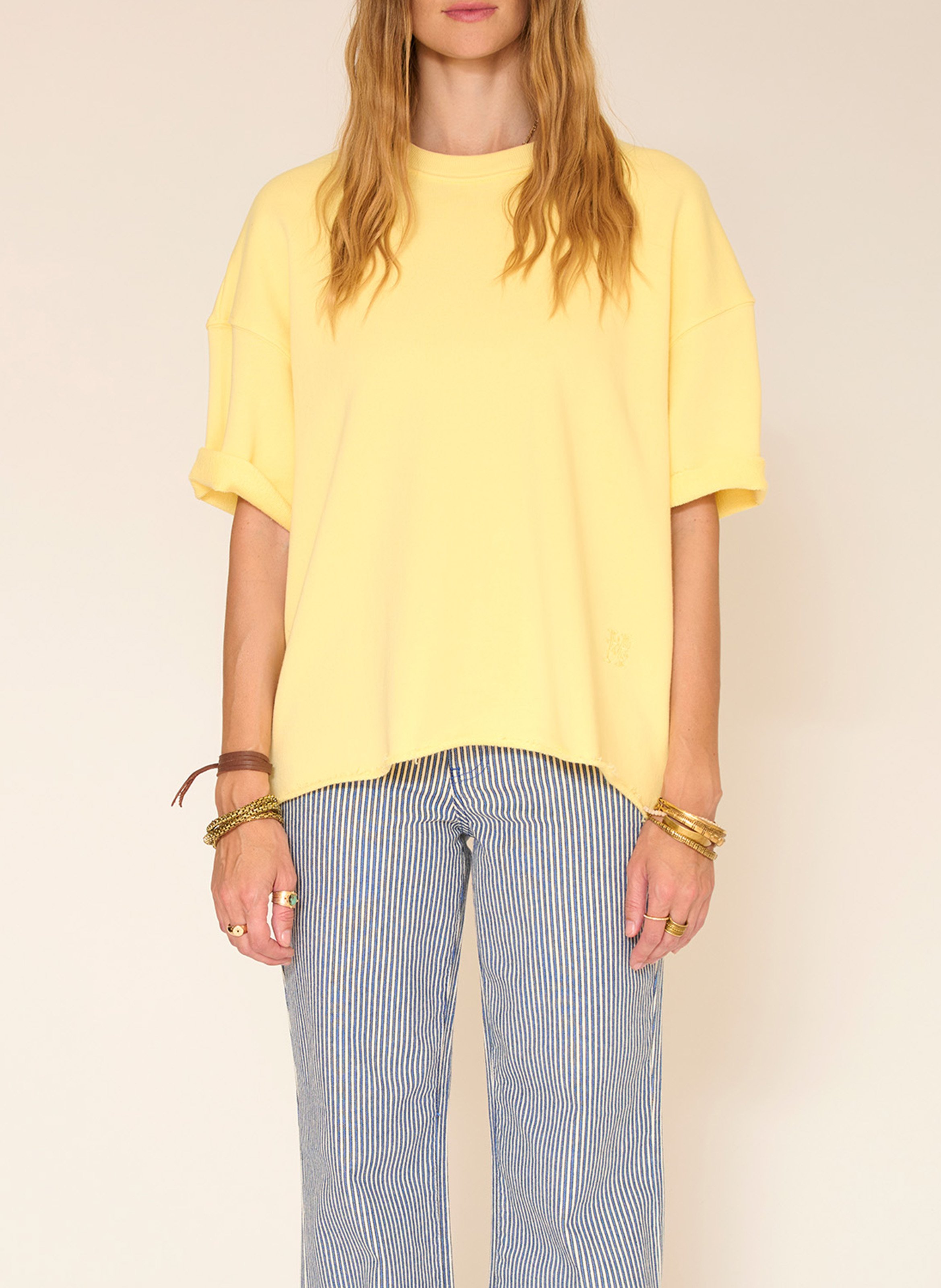 Solid round neck short-sleeve sweatshirt MKT