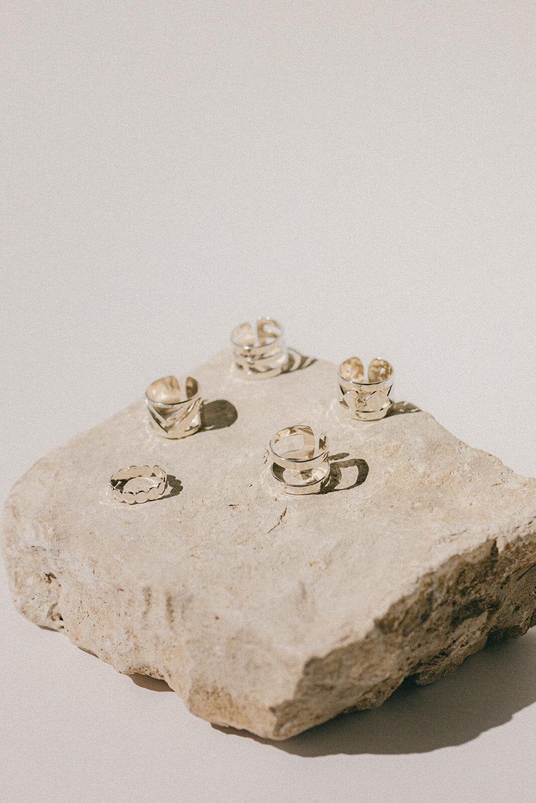 Hammered rose gold plated ring MONSIEUR SIMONE Silver