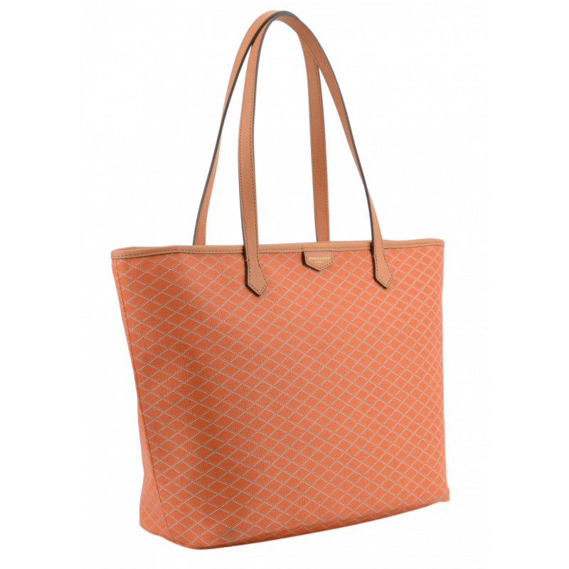 Leather bag POURCHET Orange