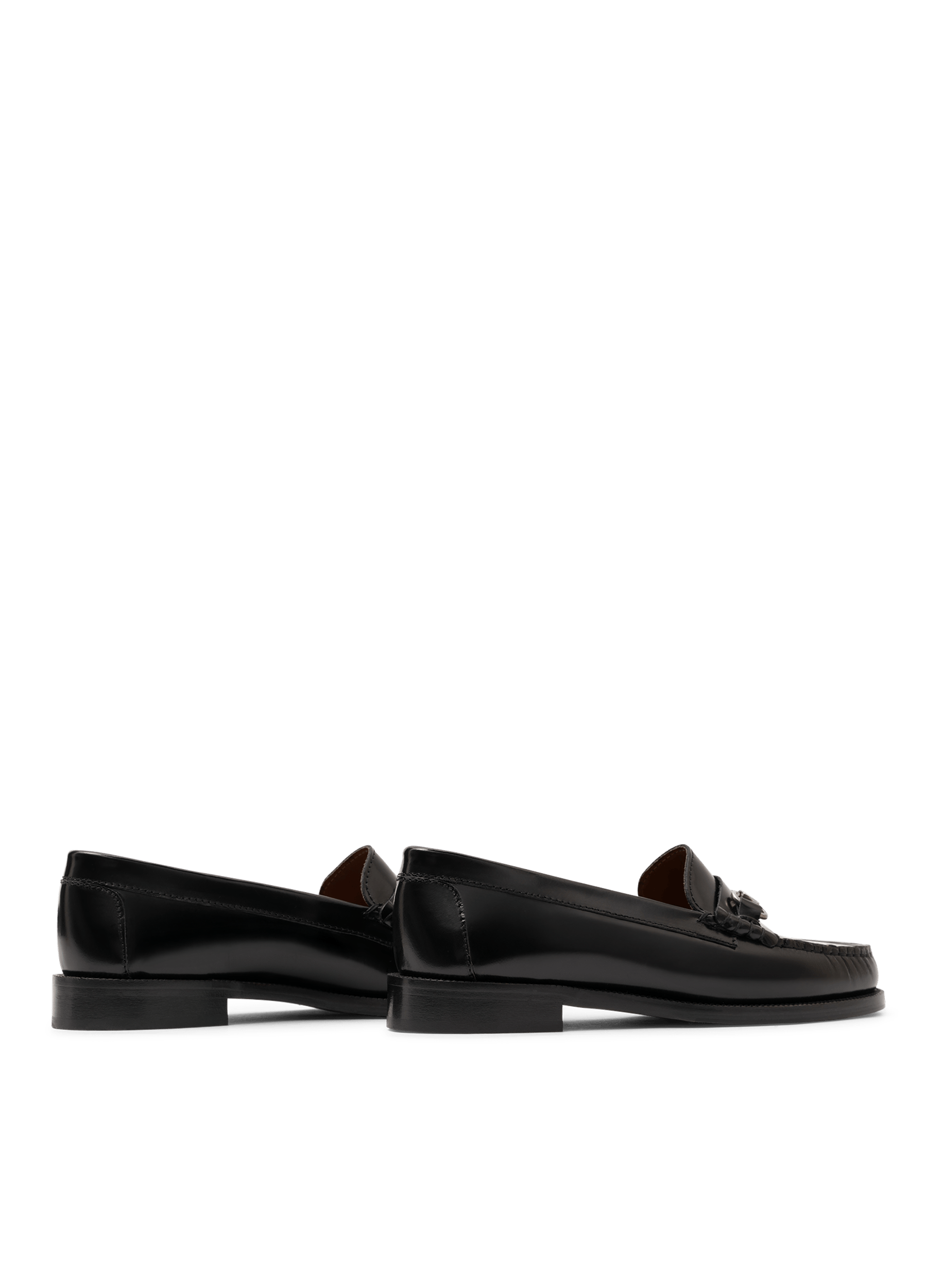 Black brushed leather moccasins PARALLELE PARIS Black