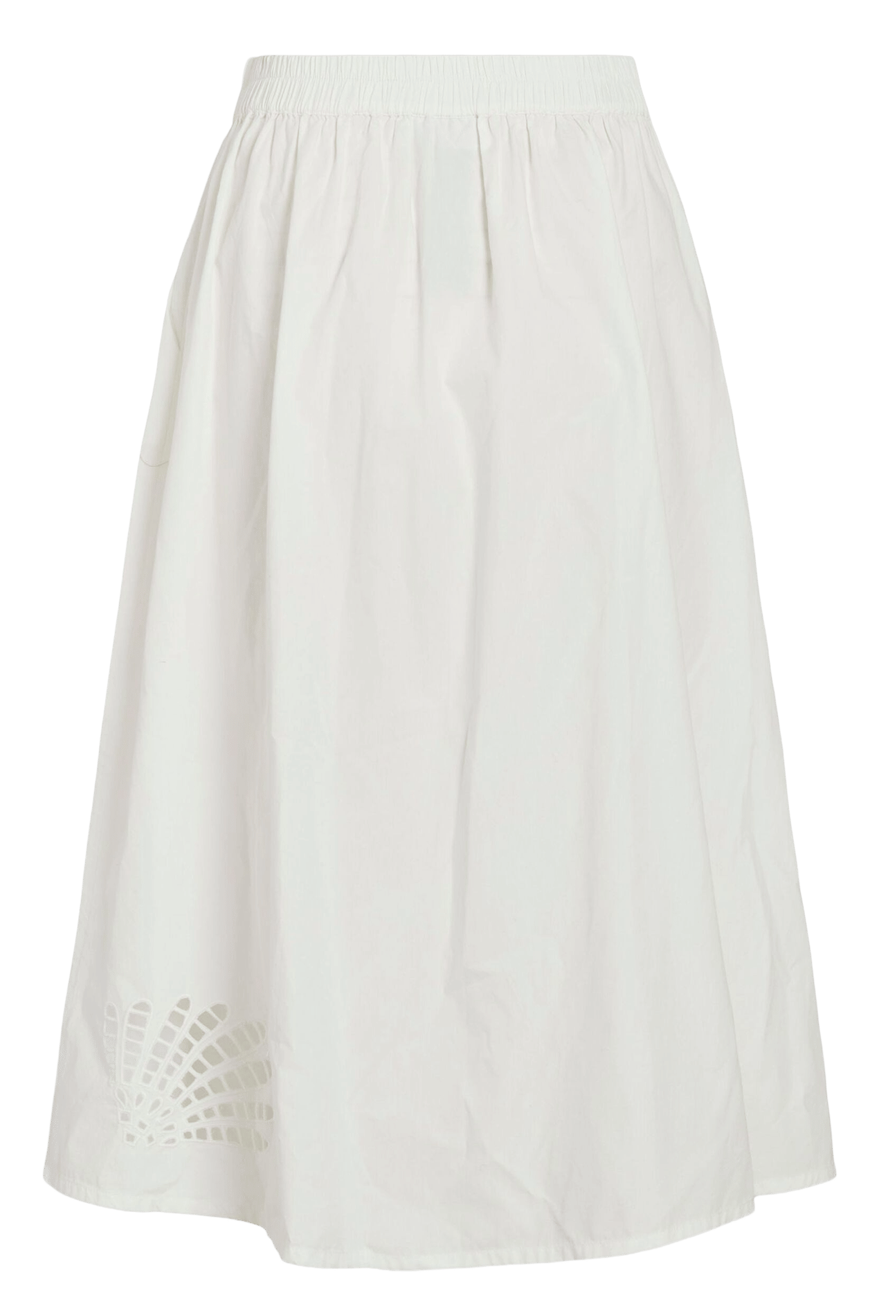 Wijd uitlopende lange rok met uitsnijddetail VILA Wit