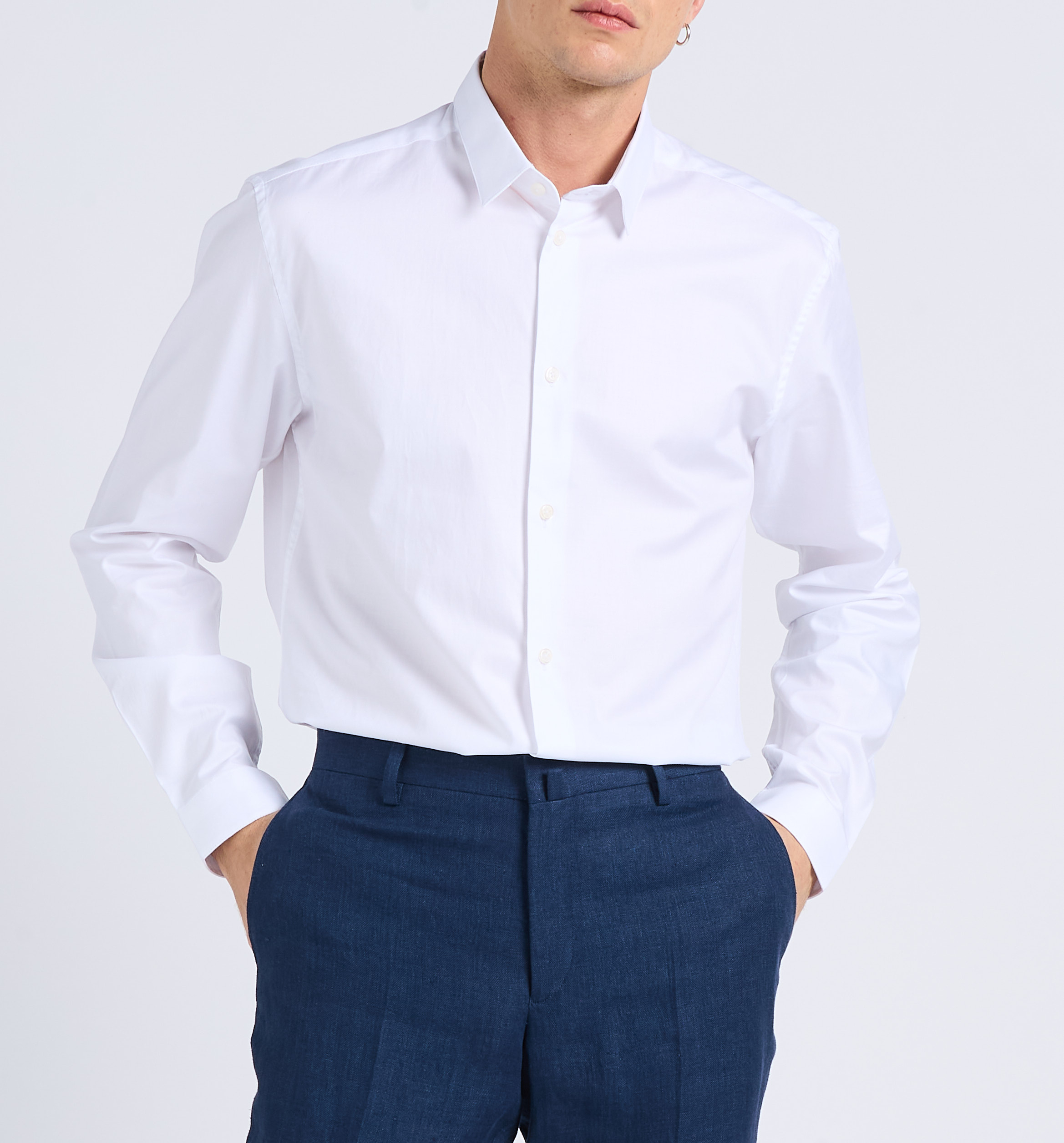 Slim-fit, katoenen overhemd met klassieke kraag AU PRINTEMPS PARIS