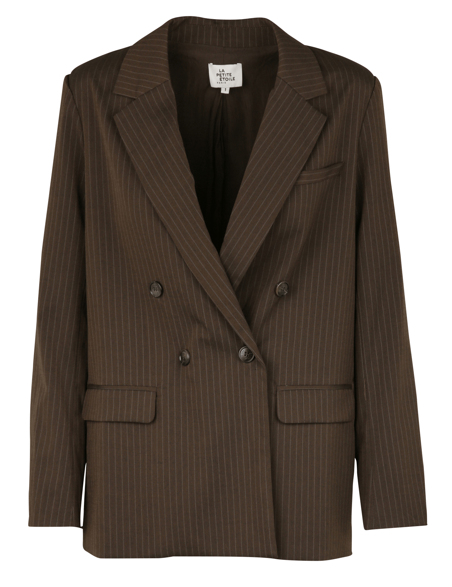 Gestreepte blazer LA PETITE ETOILE Bruin