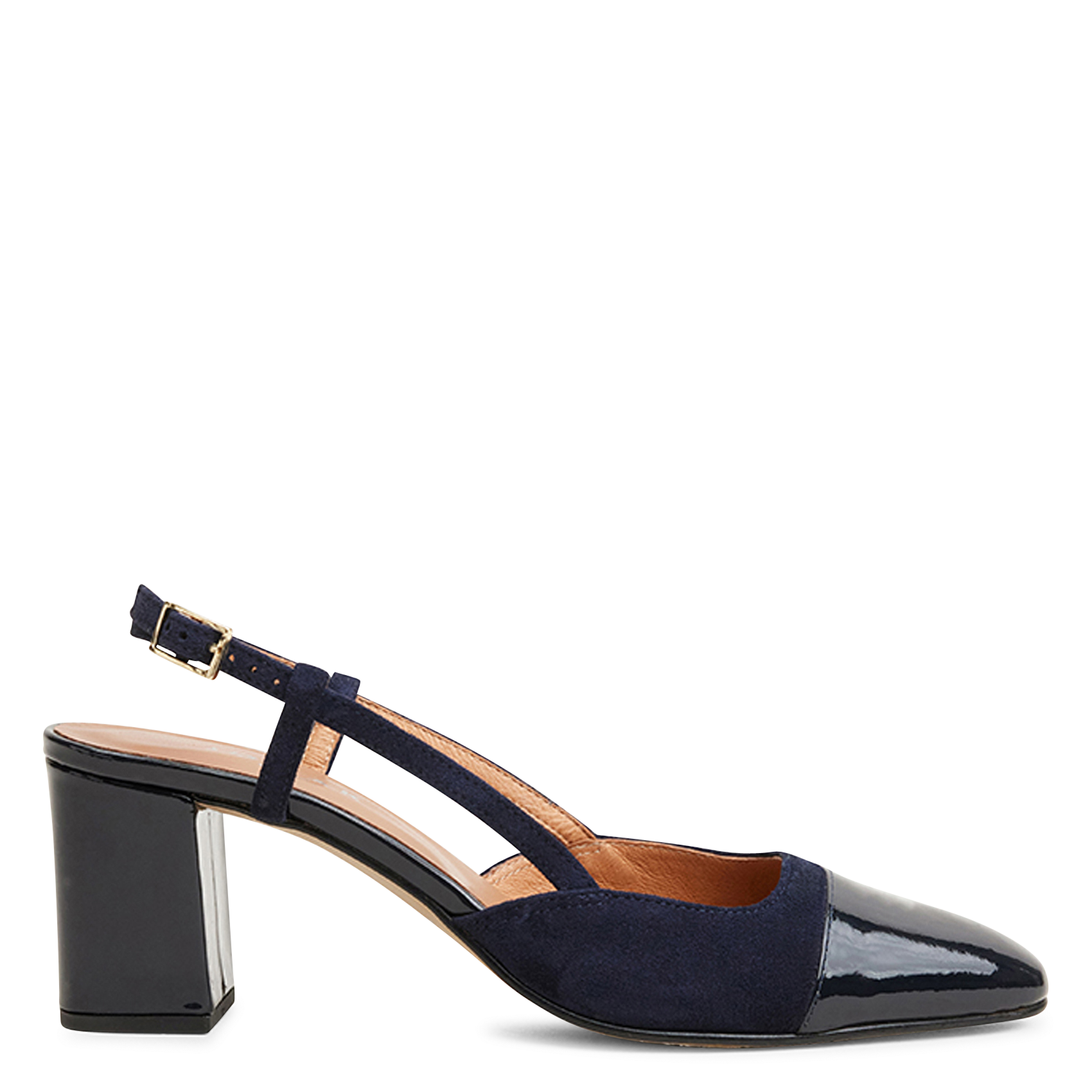 Slingbacks aus zweifarbigem Leder JONAK Blau