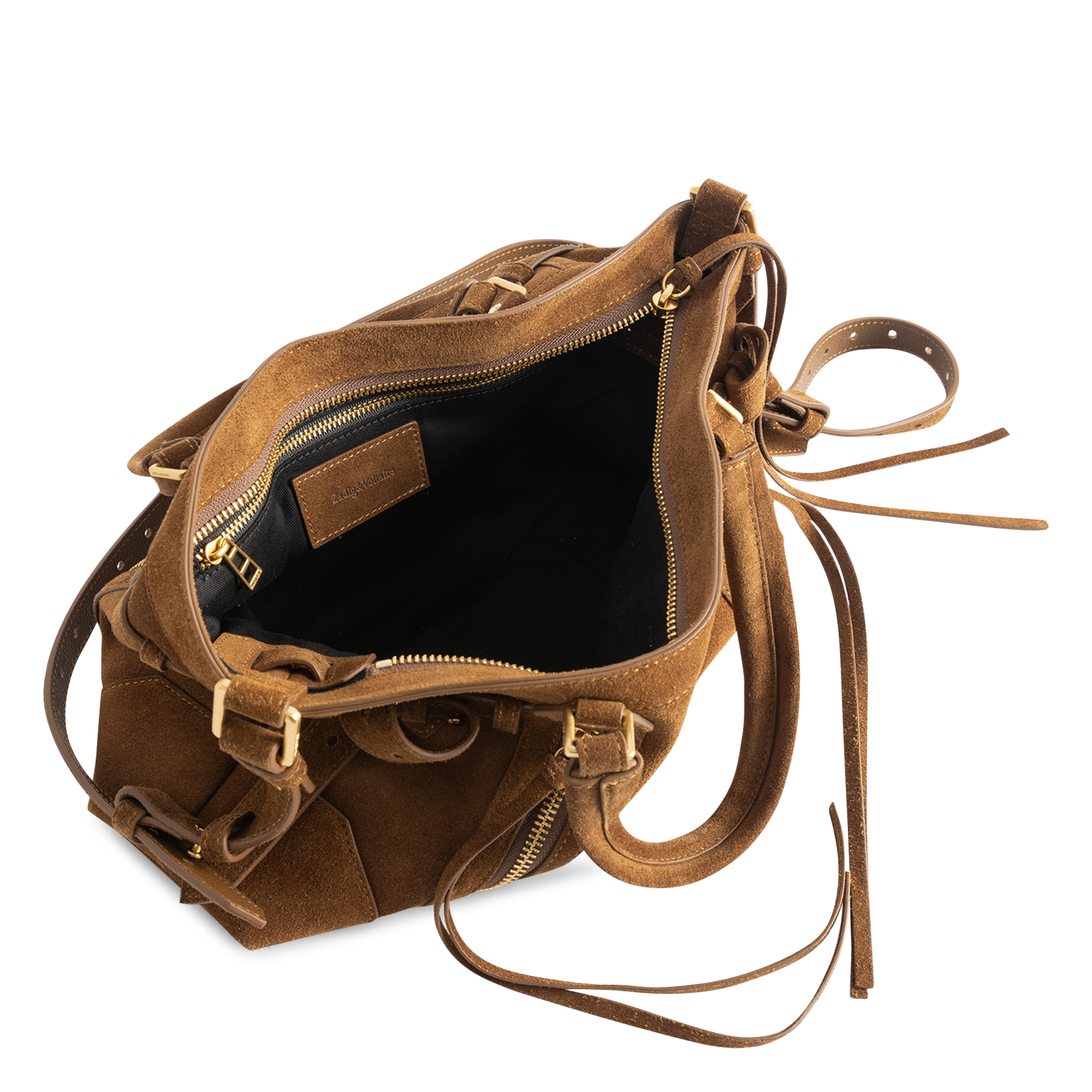 Sac bandoulière en cuir suédé  ZADIG&VOLTAIRE Marron