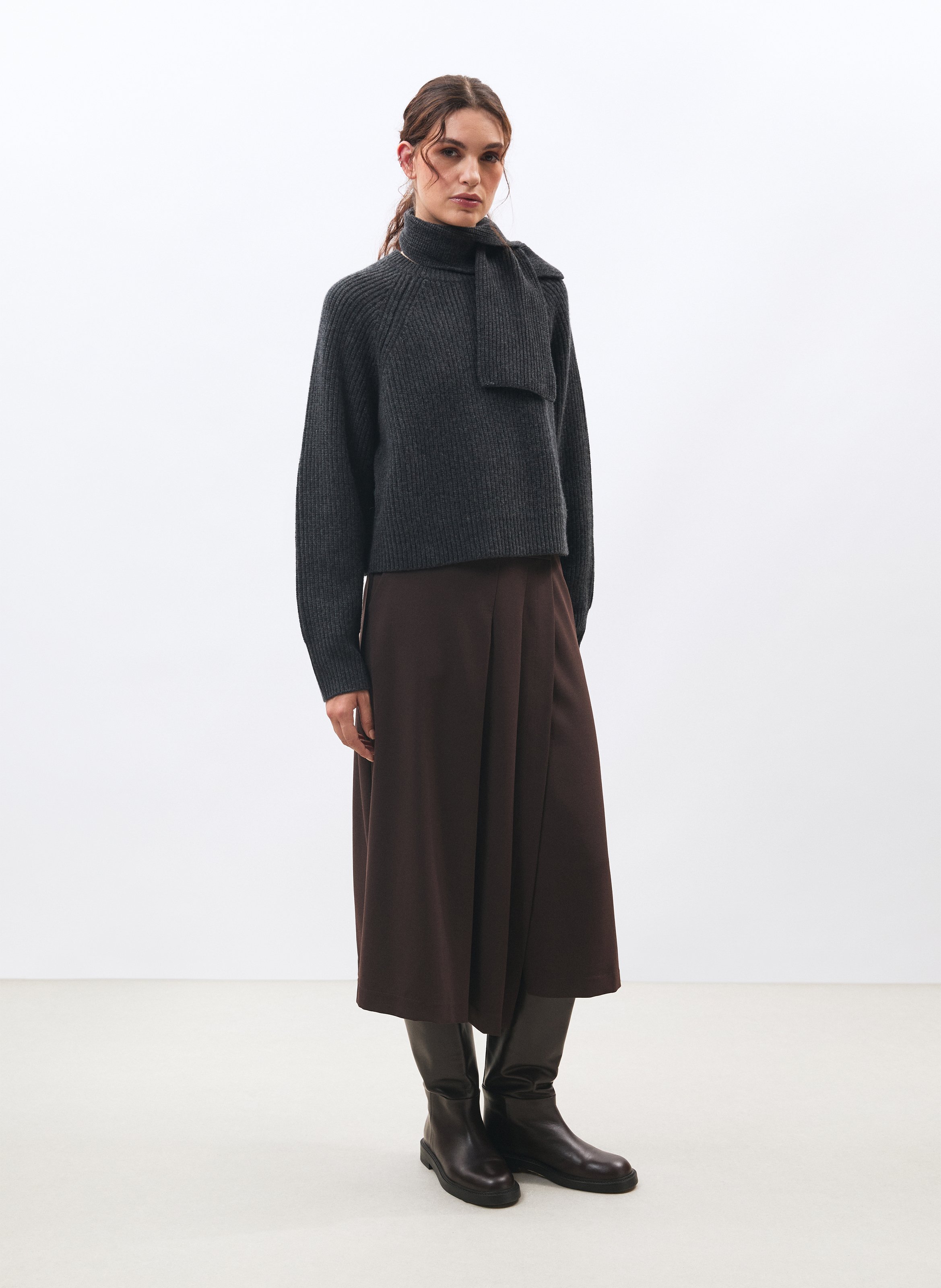 Oversized, wollen trui HUMILITY Grijs