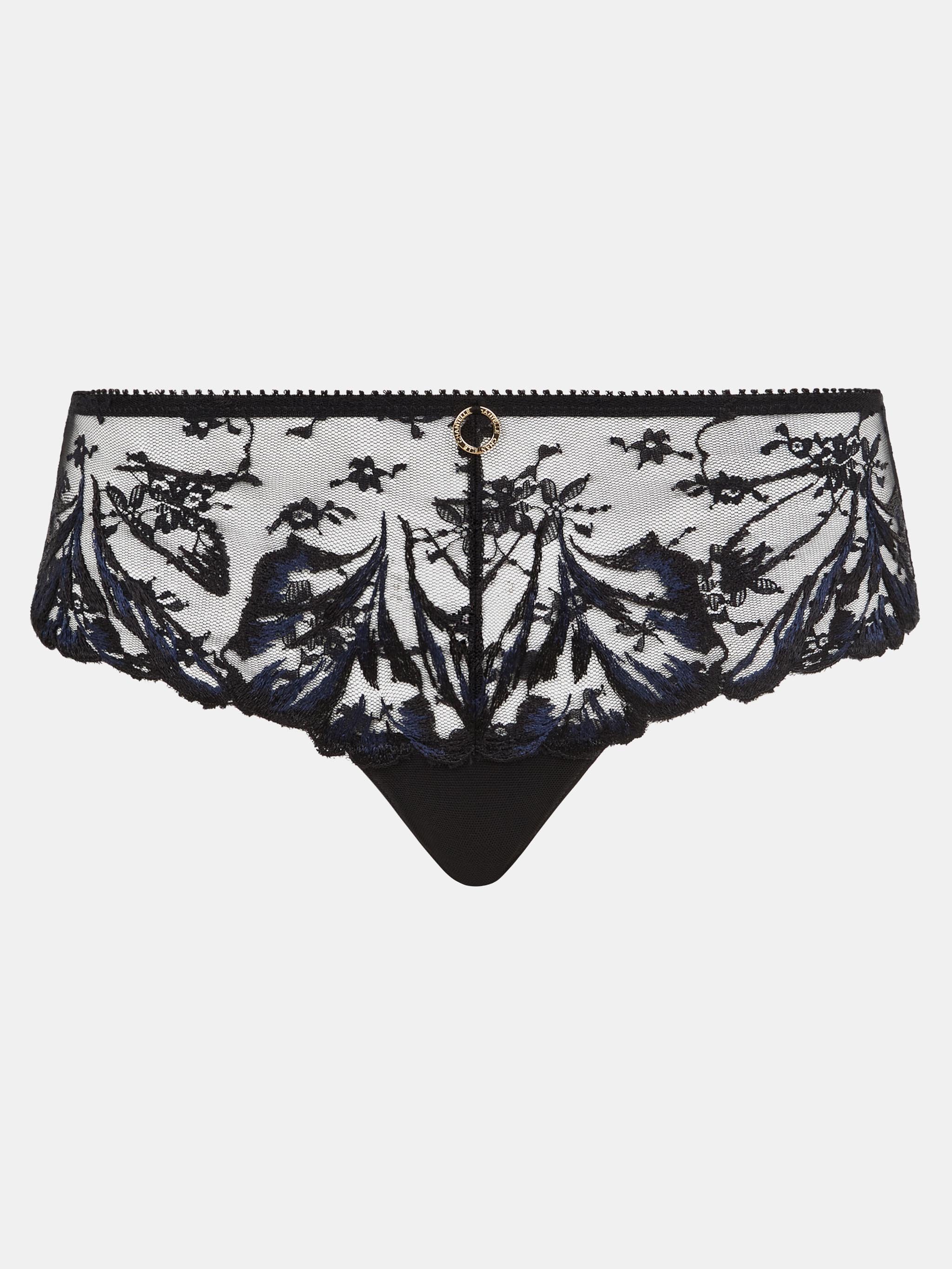 Shorty floral embroidery CHANTELLE Black