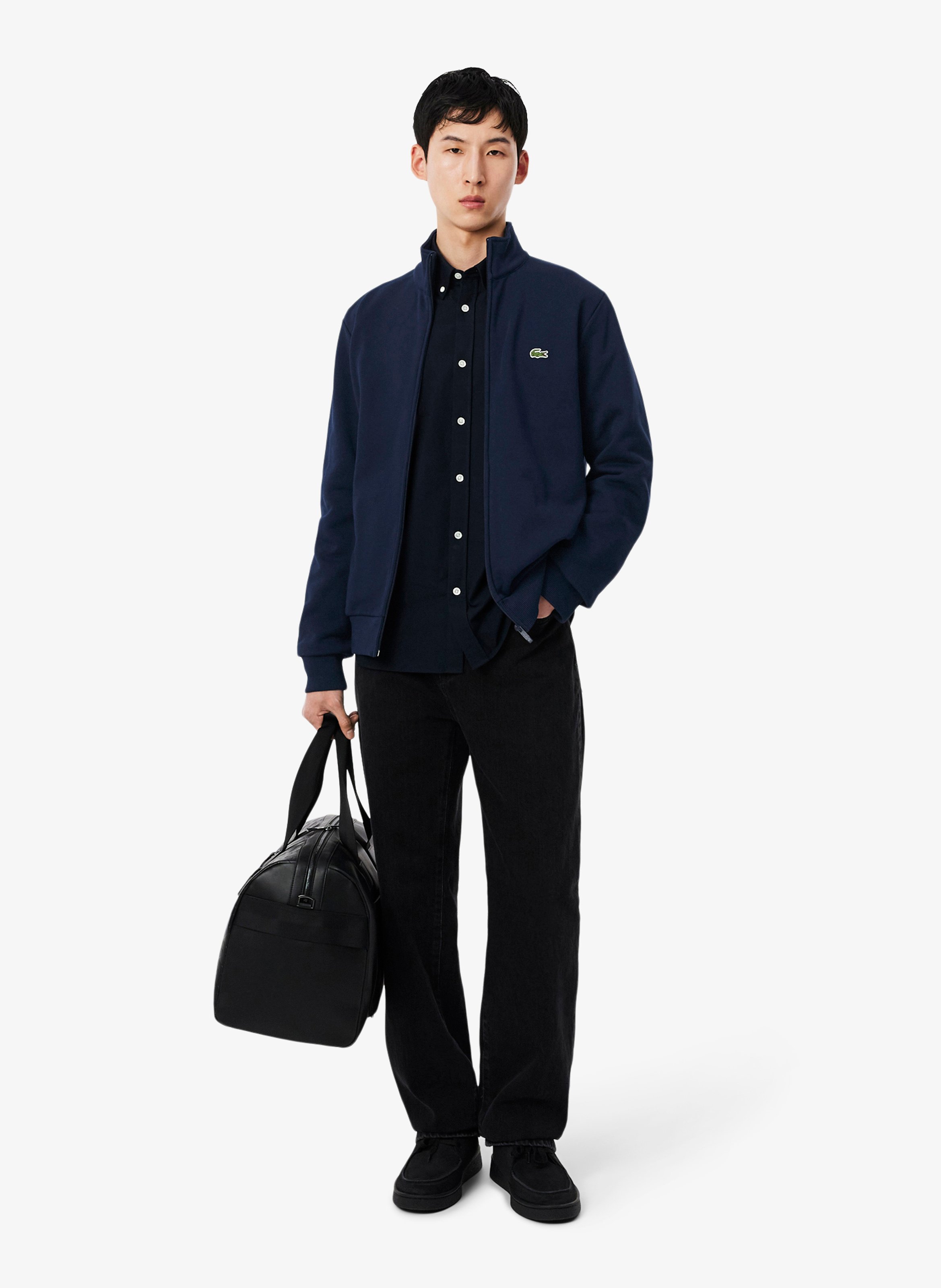 Sweatshirt aus Baumwoll-Mix mit Reißverschluss LACOSTE Blau