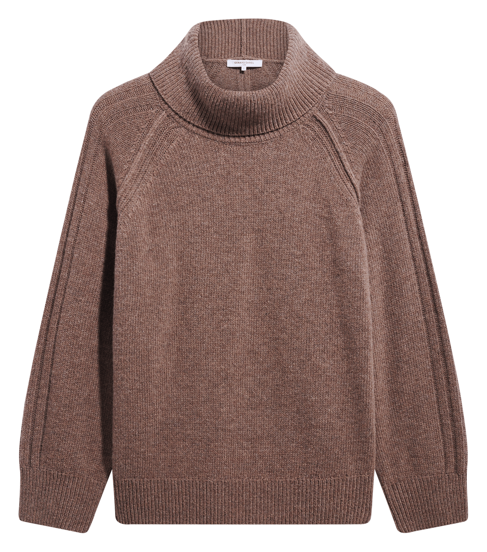 Wool and cashmere turtleneck sweater GERARD DAREL Brown