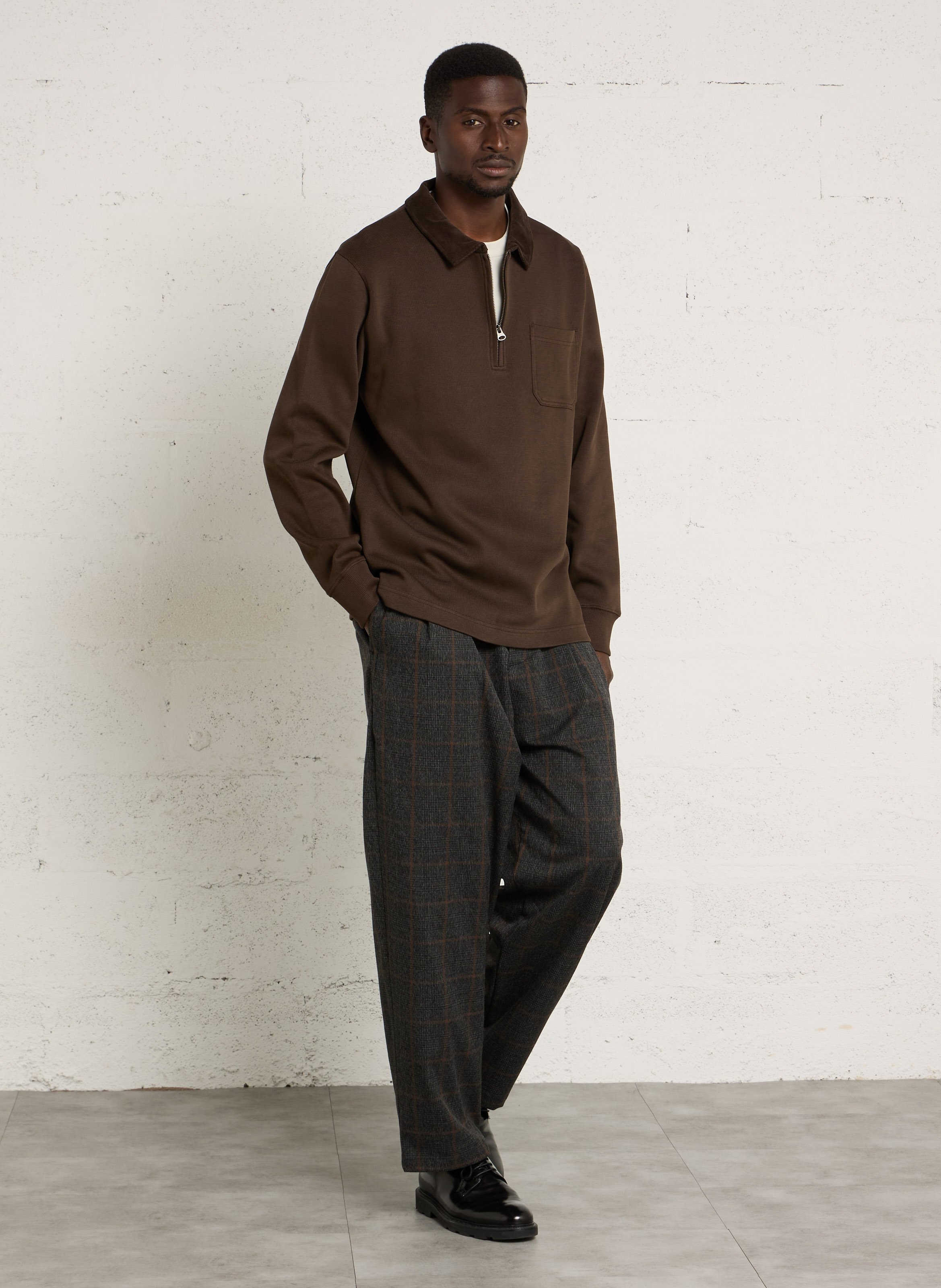 Wide-leg checked pants IMPERIAL Black