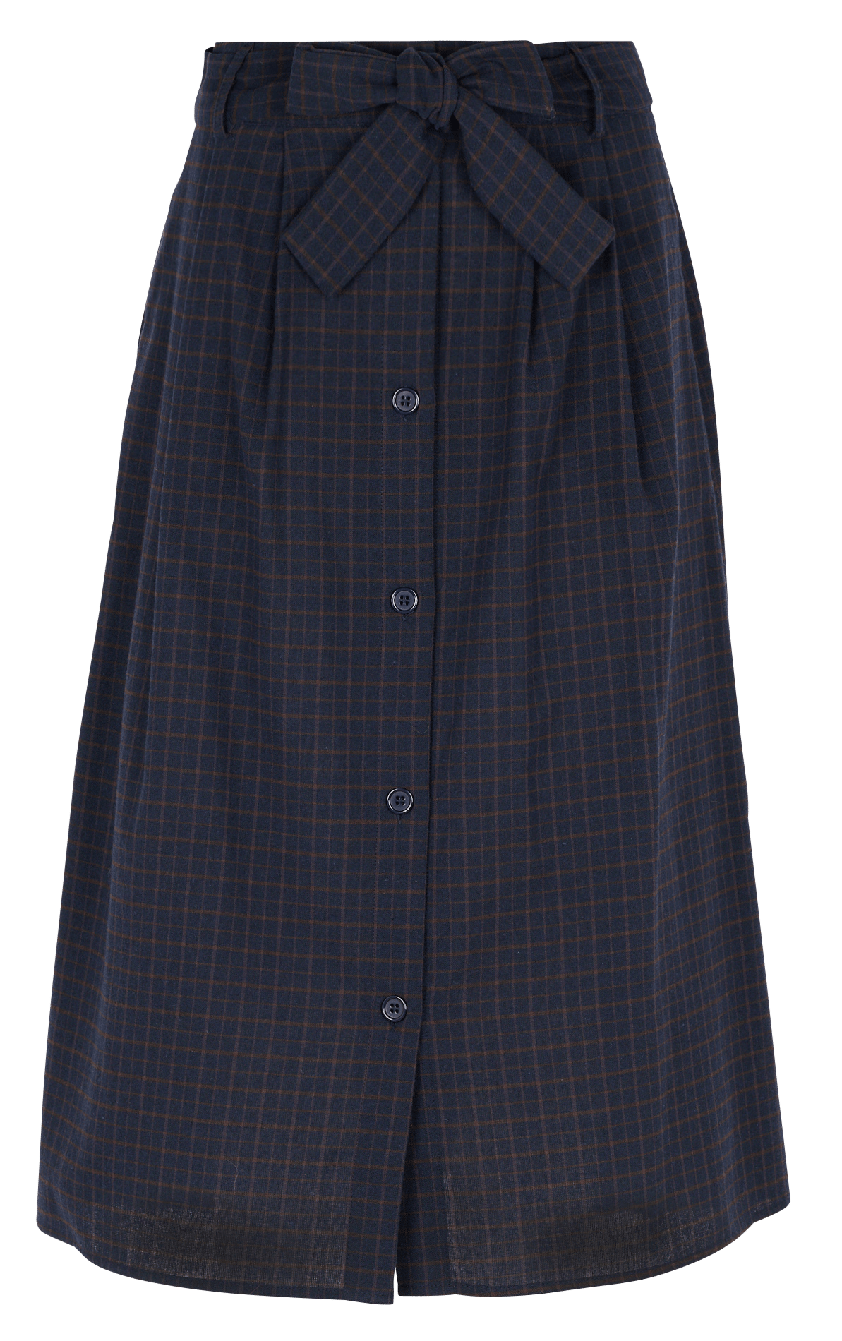 Buttoned cotton-blend midi skirt LA FEE MARABOUTEE Blue