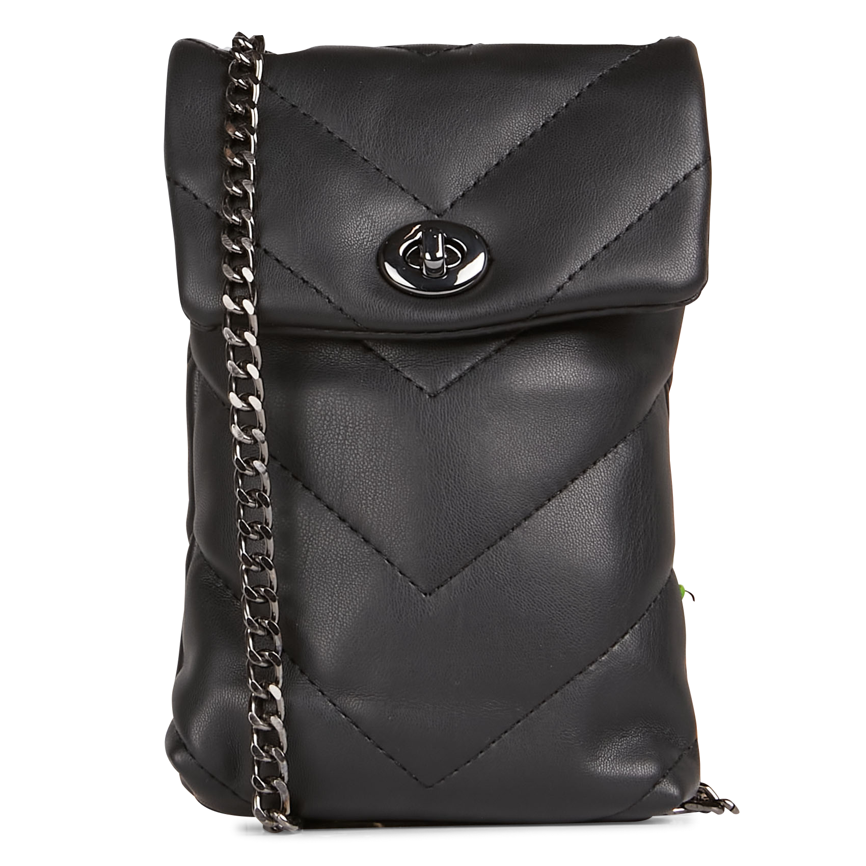 Etui pour téléphone matelassé AU PRINTEMPS PARIS Noir