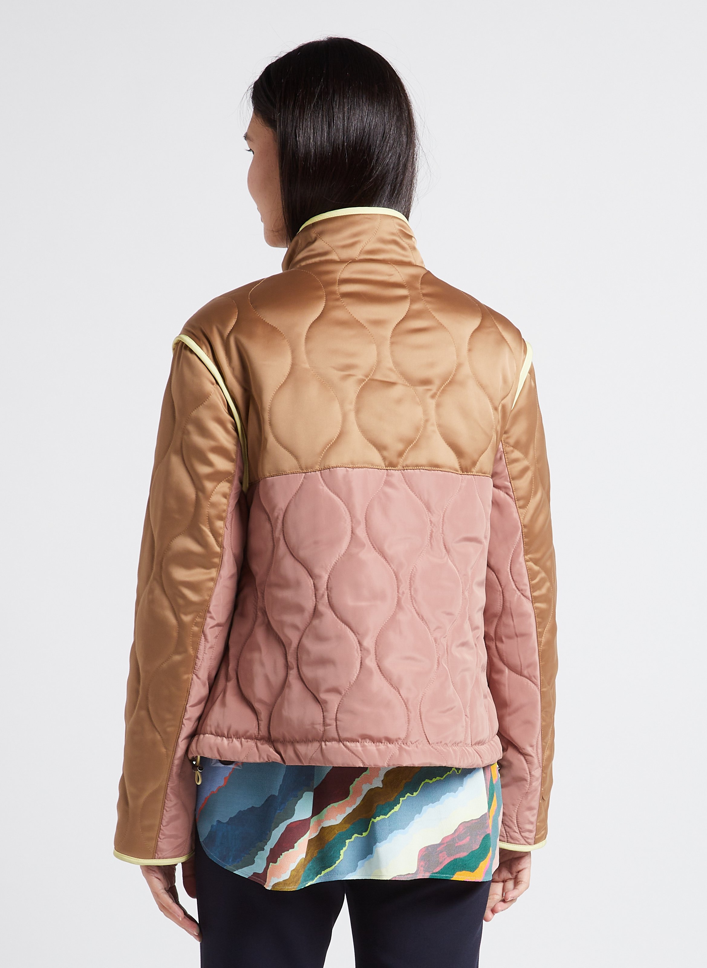 Straight high-neck jacket PAUL SMITH Brown