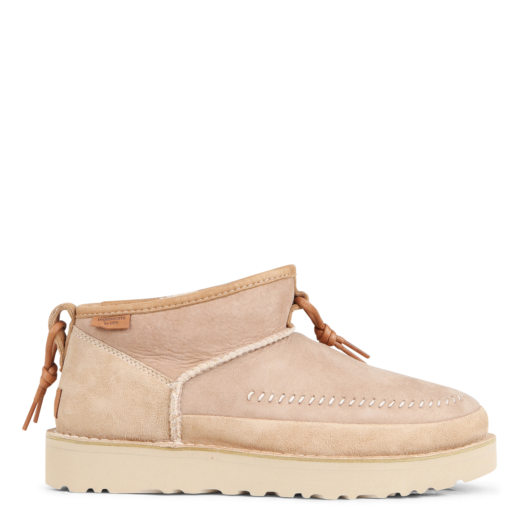 Bottines fourrées en cuir velours UGG Beige