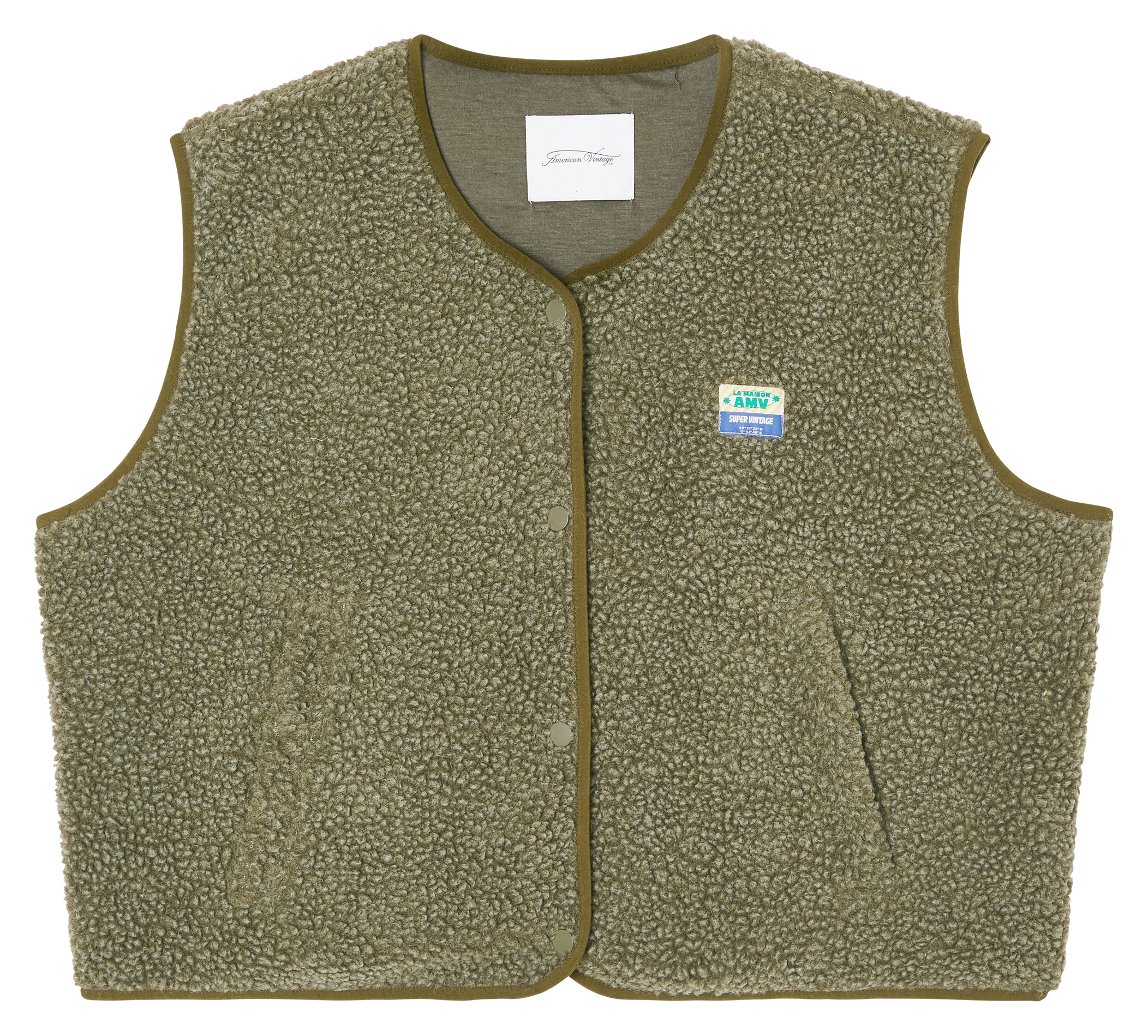 Weste aus Sweatstoff mit Rundhalskragen AMERICAN VINTAGE Grun