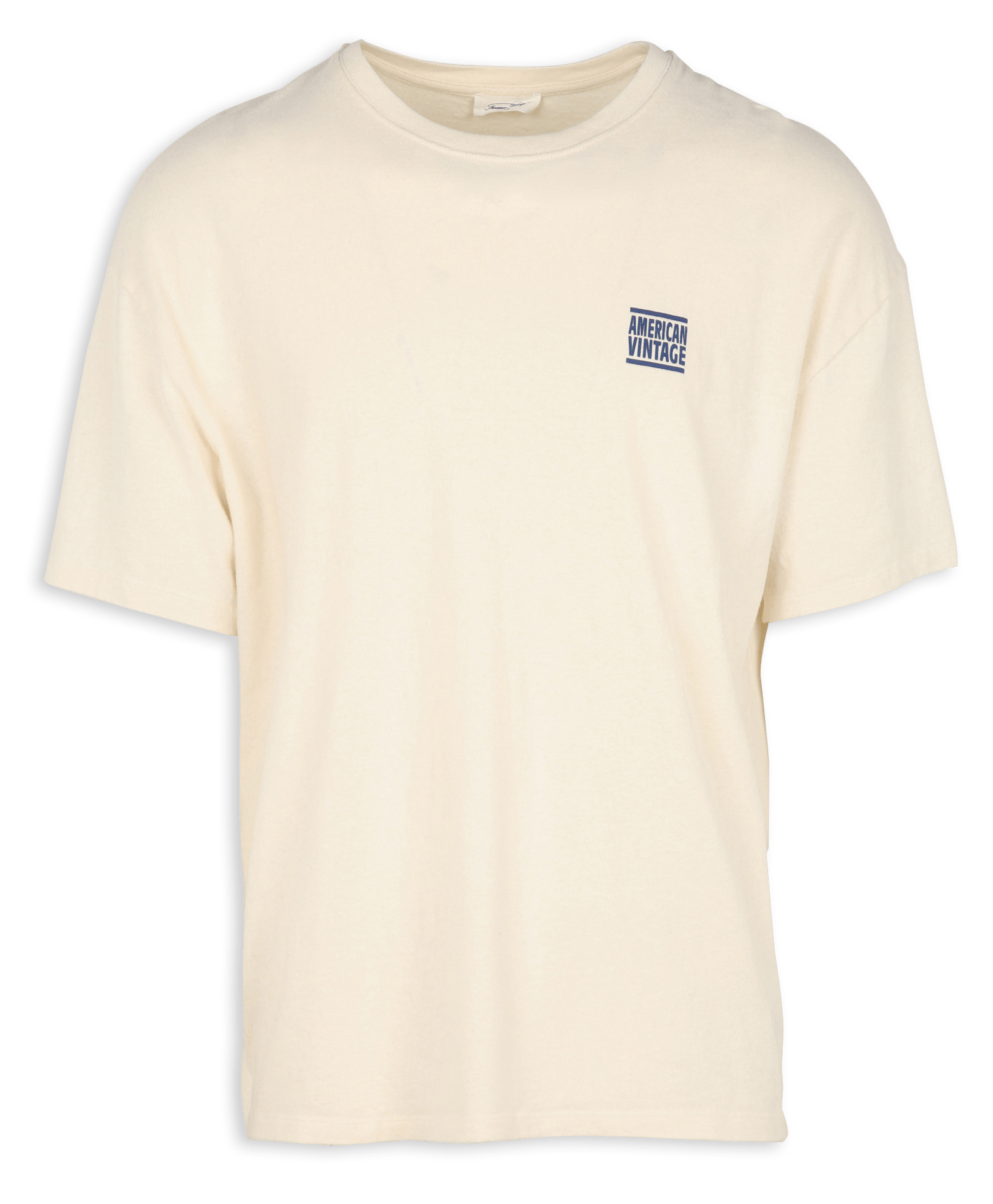Tee-shirt droit col rond sérigraphié en coton AMERICAN VINTAGE