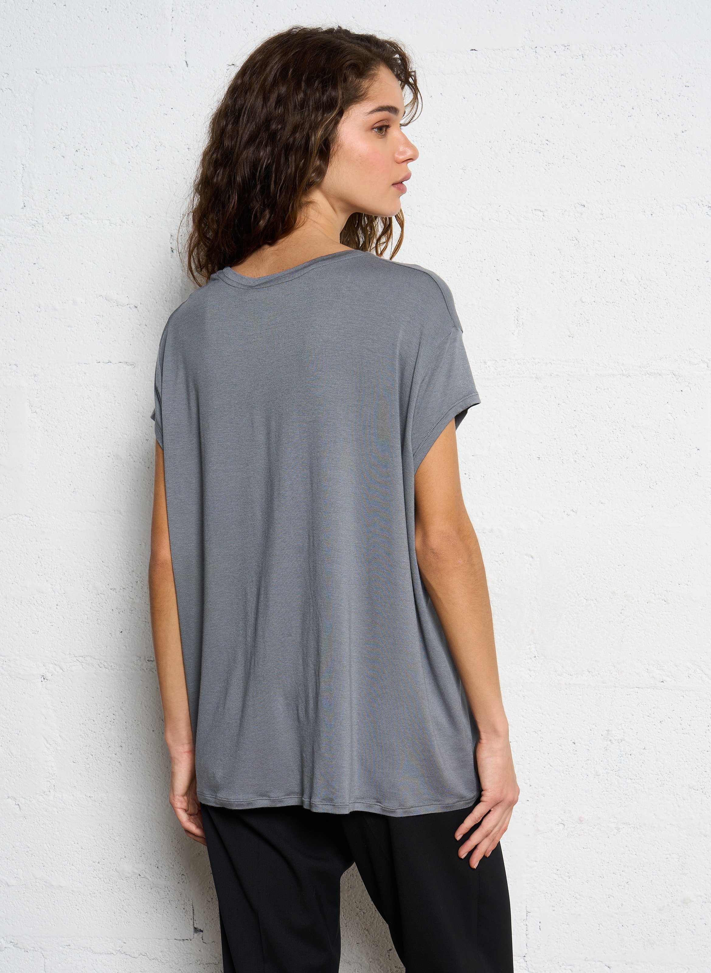 Tee-shirt col rond MARGAUX LONNBERG Argent