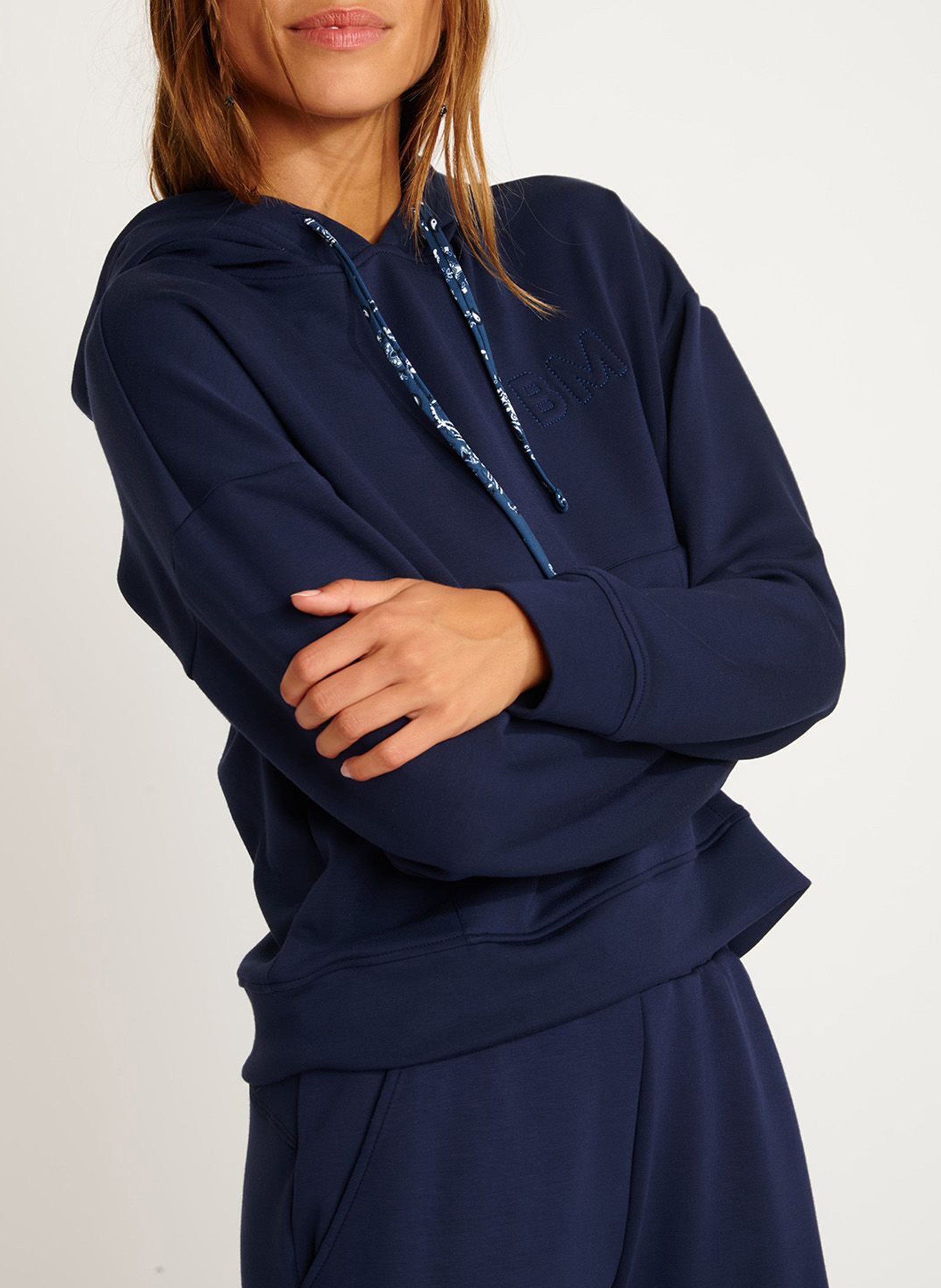 Sweat à capuche droit BANANA MOON Bleu