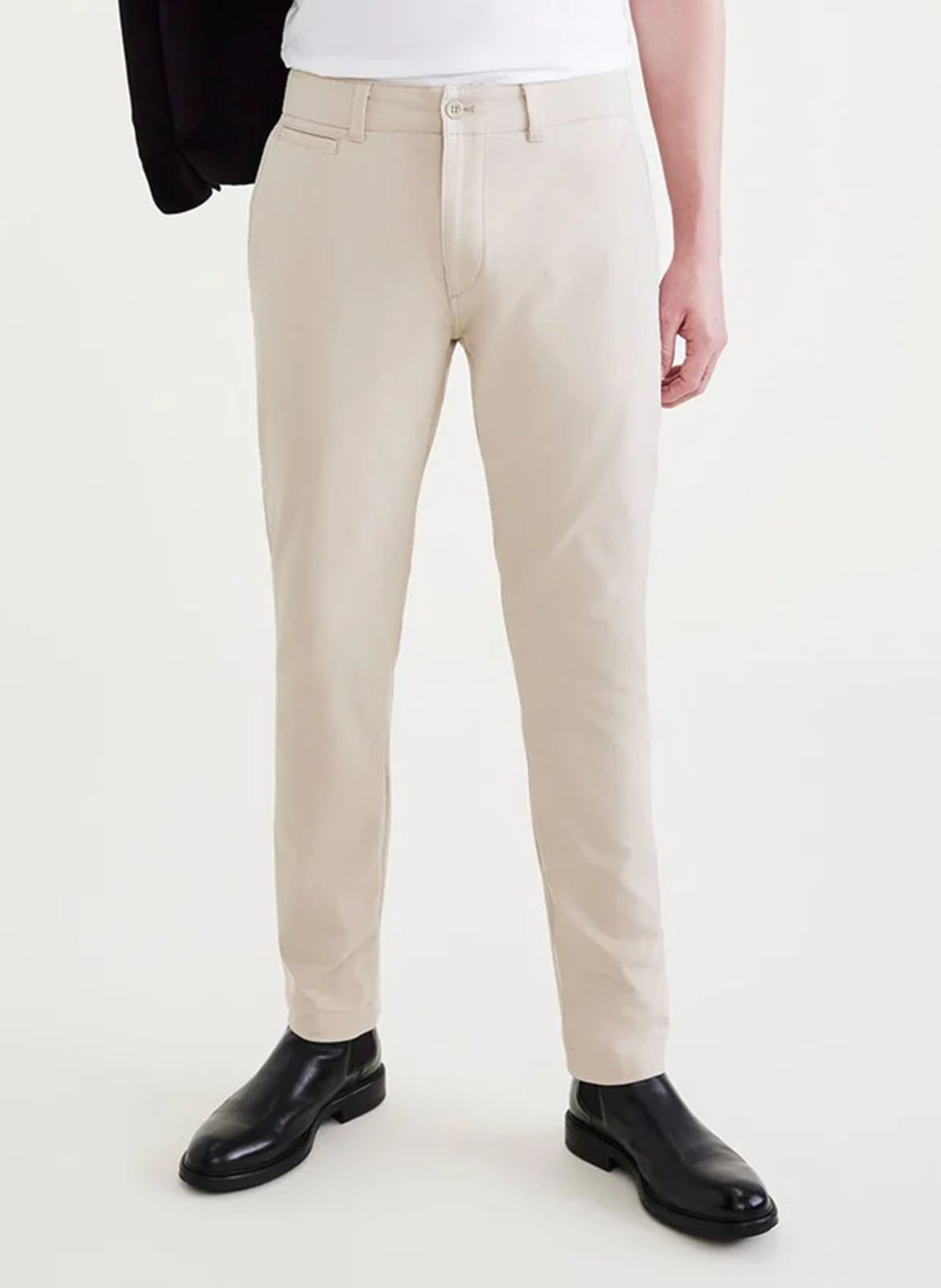 Pantalon slim en coton mélangé DOCKERS Beige