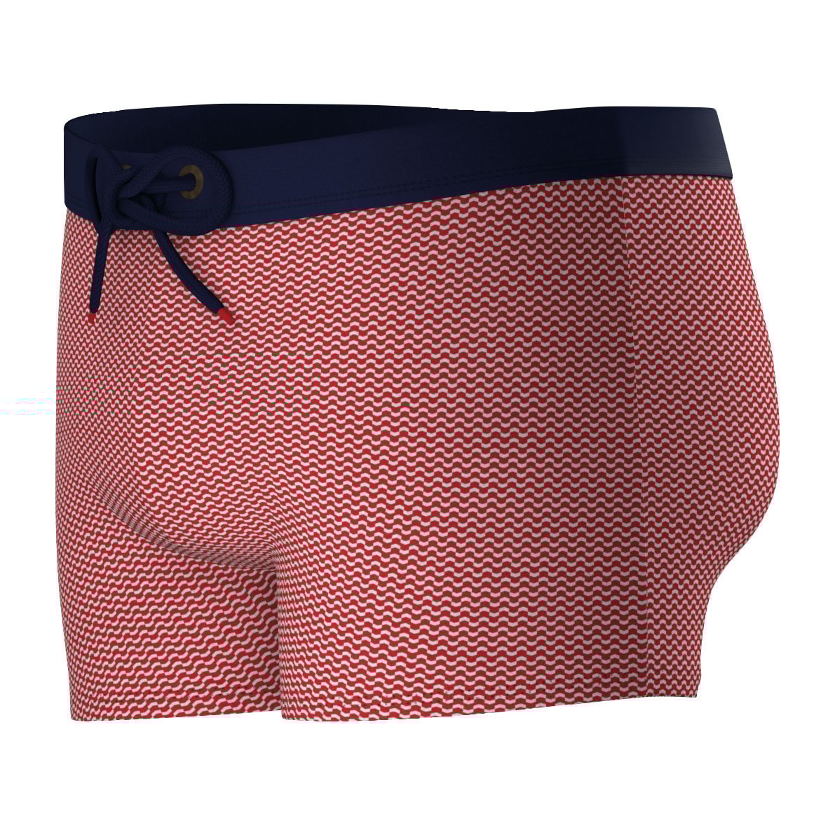 French-made recycled fiber swimming boxers EMINENCE Red