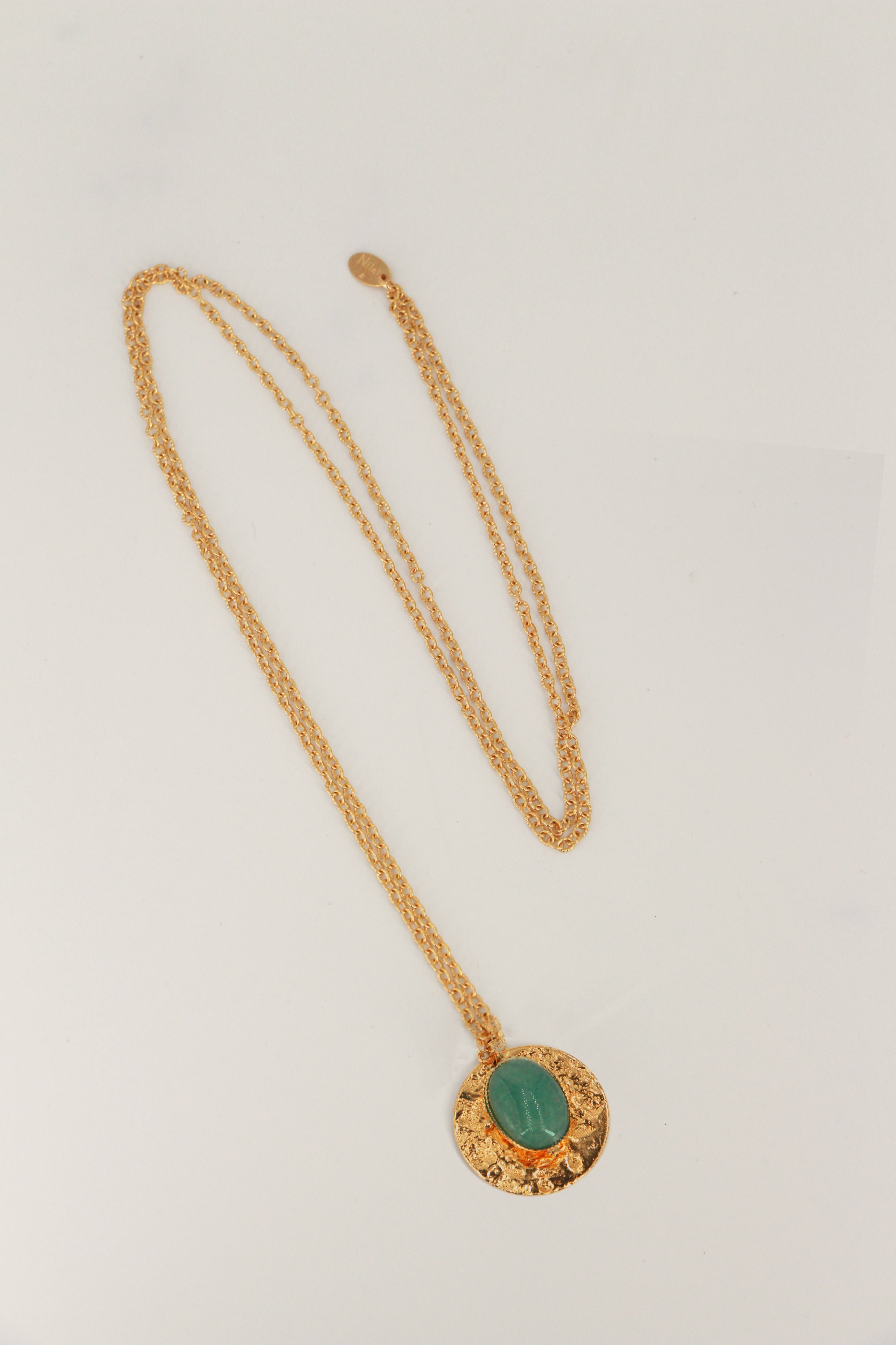 Long necklace NILAI Green