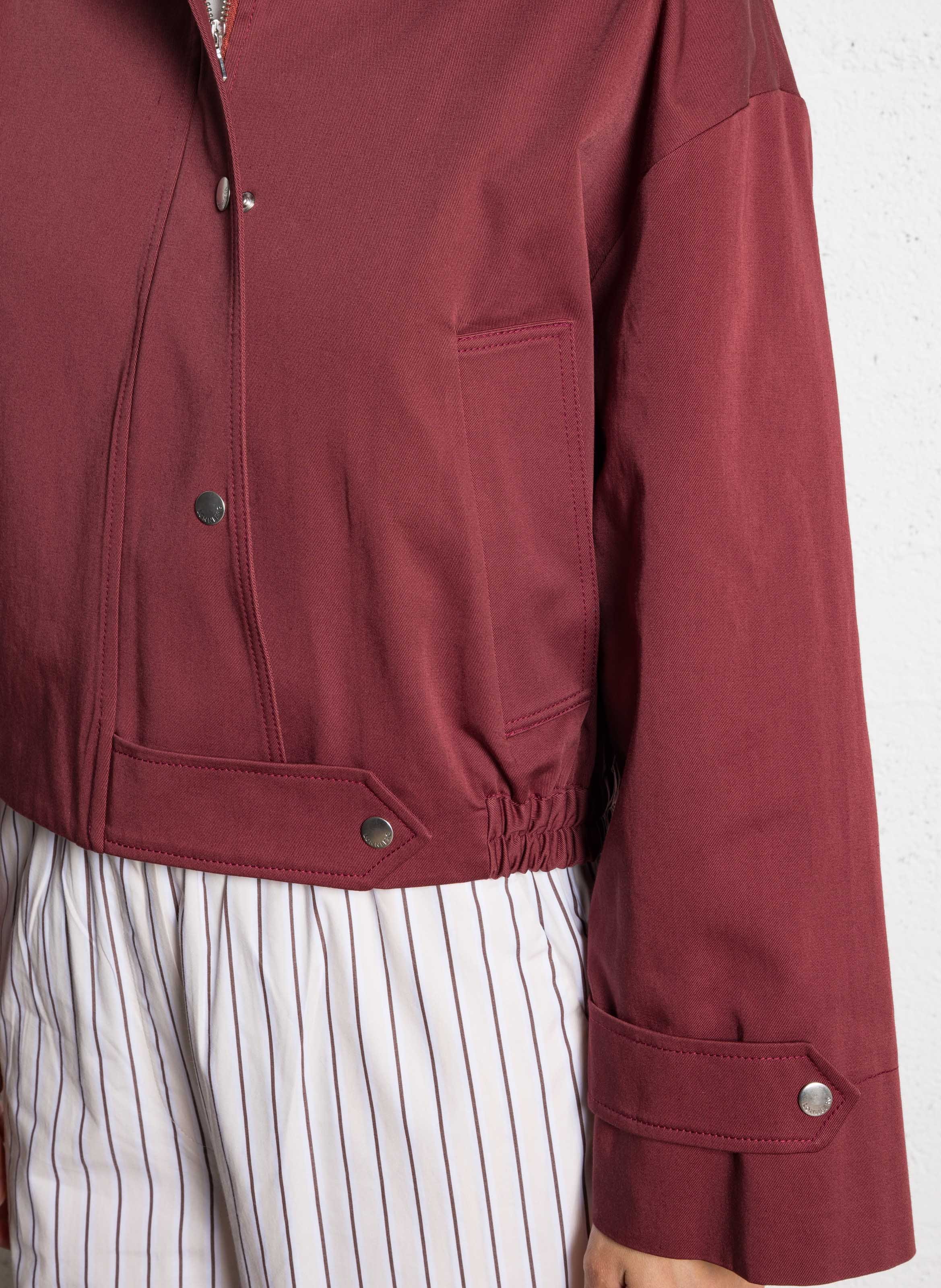 Long wool-blend trench coat with tailored collar MARGAUX LONNBERG Red