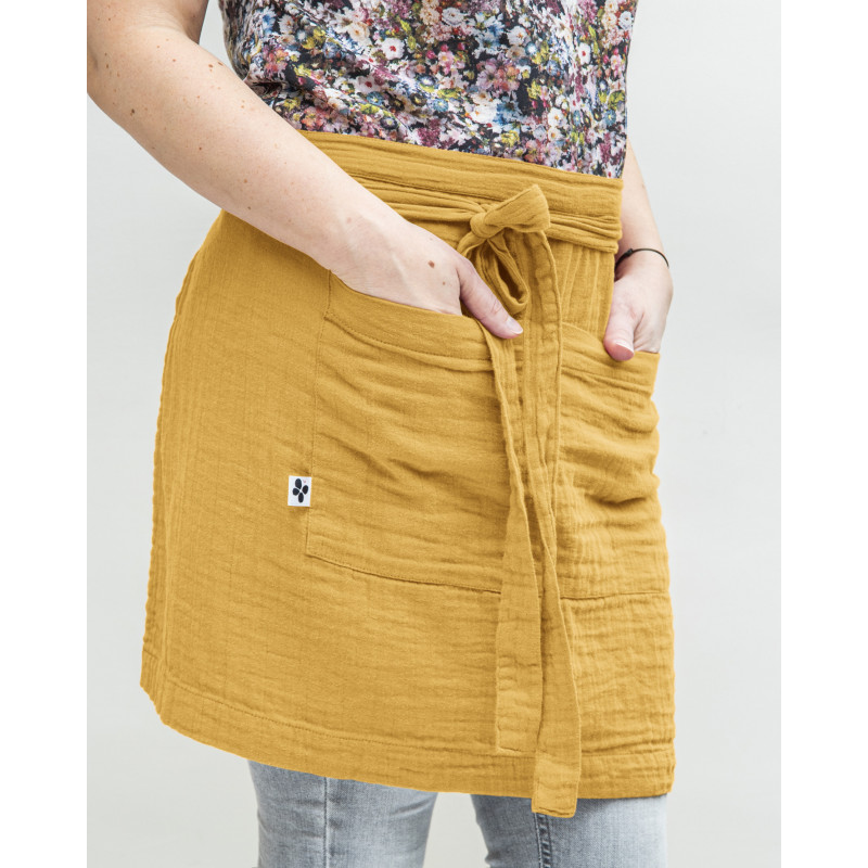 Chef apron in cotton gauze  Safran