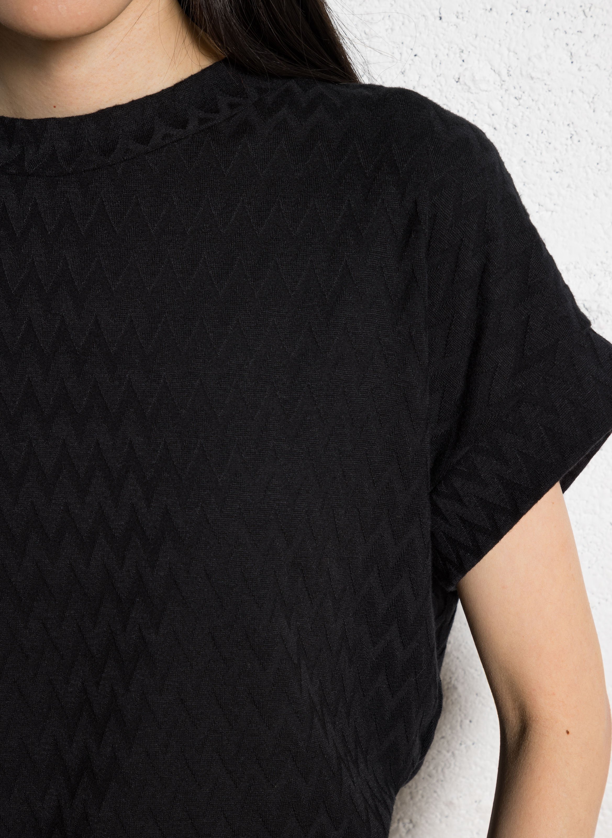 Top col rond  I CODE Noir