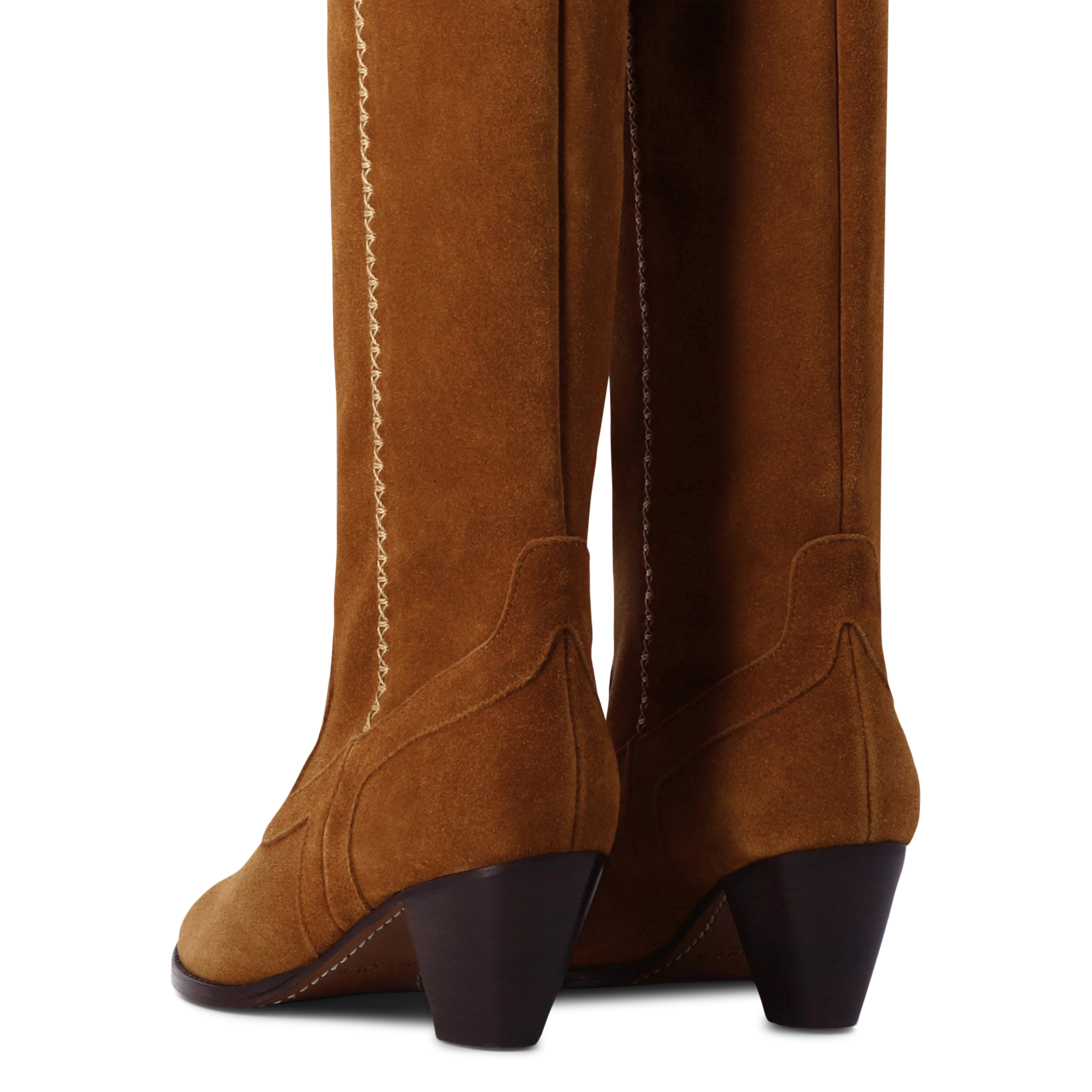 Bottes en cuir velours SOCQUE PARIS Beige
