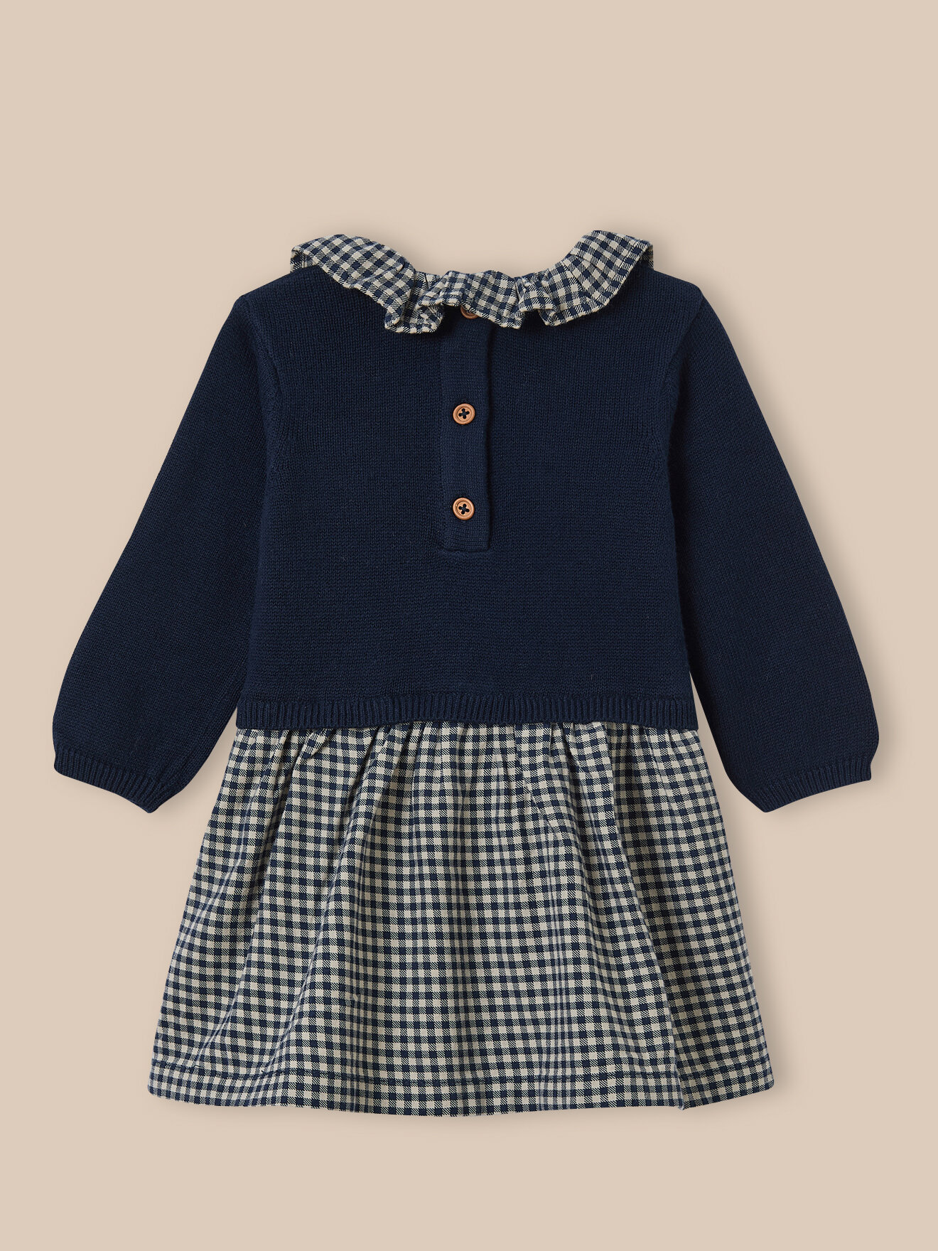 Dual material dress CYRILLUS Blue