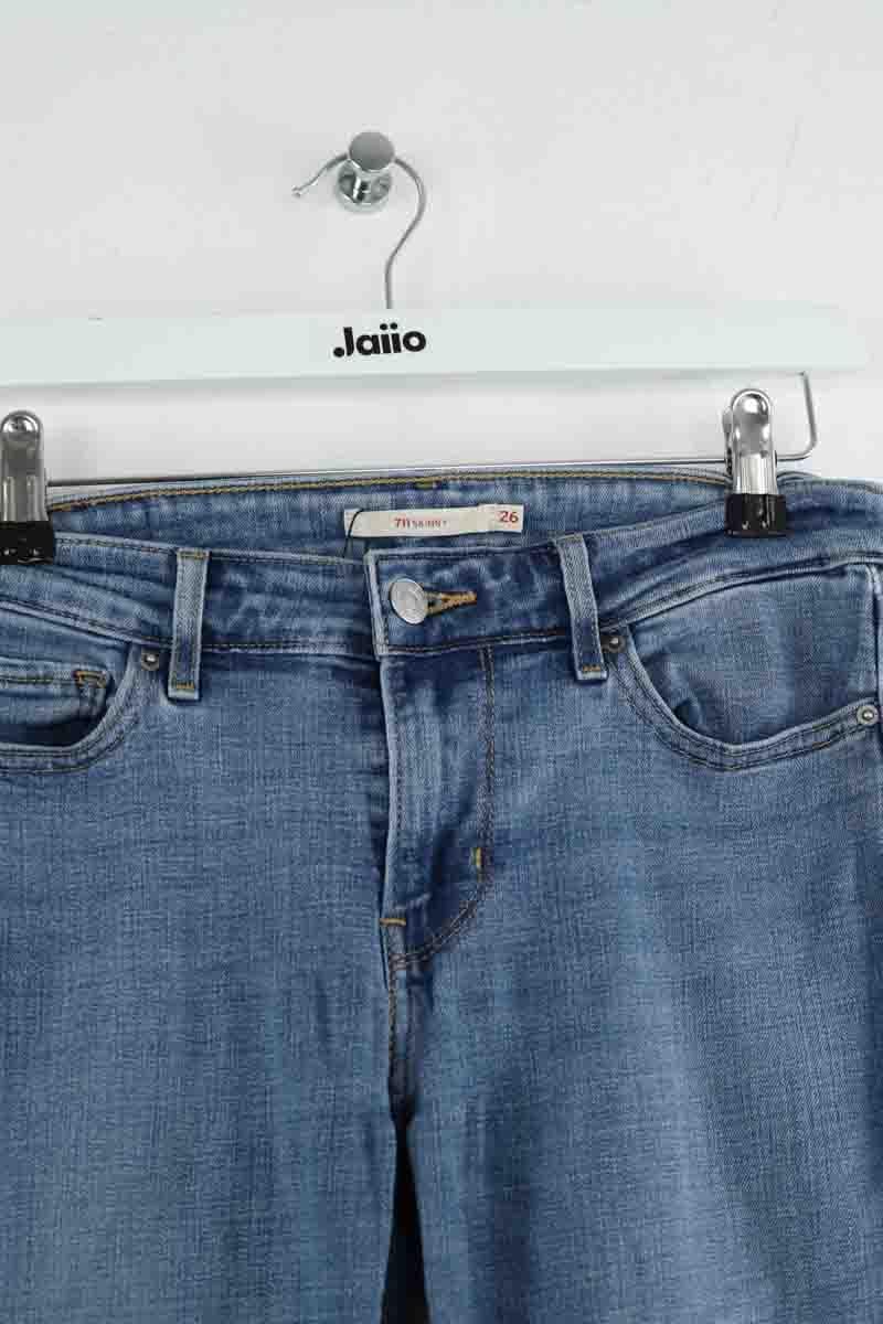 Slim-fit stretch cotton jeans with regular waist LEVI'S - Seconde main Blue