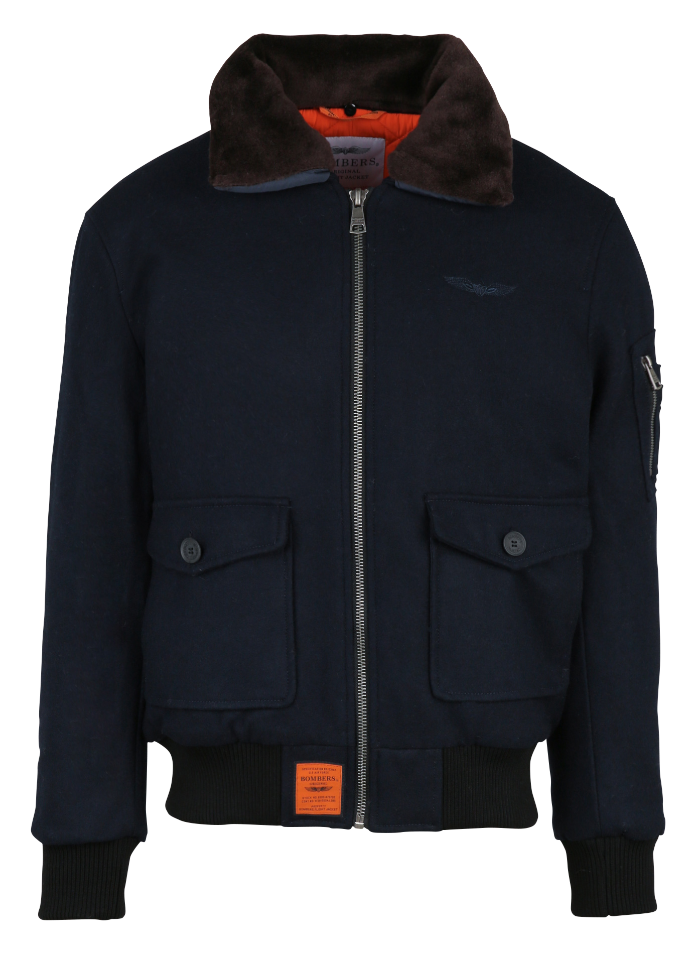 Pilotenjack | wolblend BOMBERS ORIGINAL Blauw
