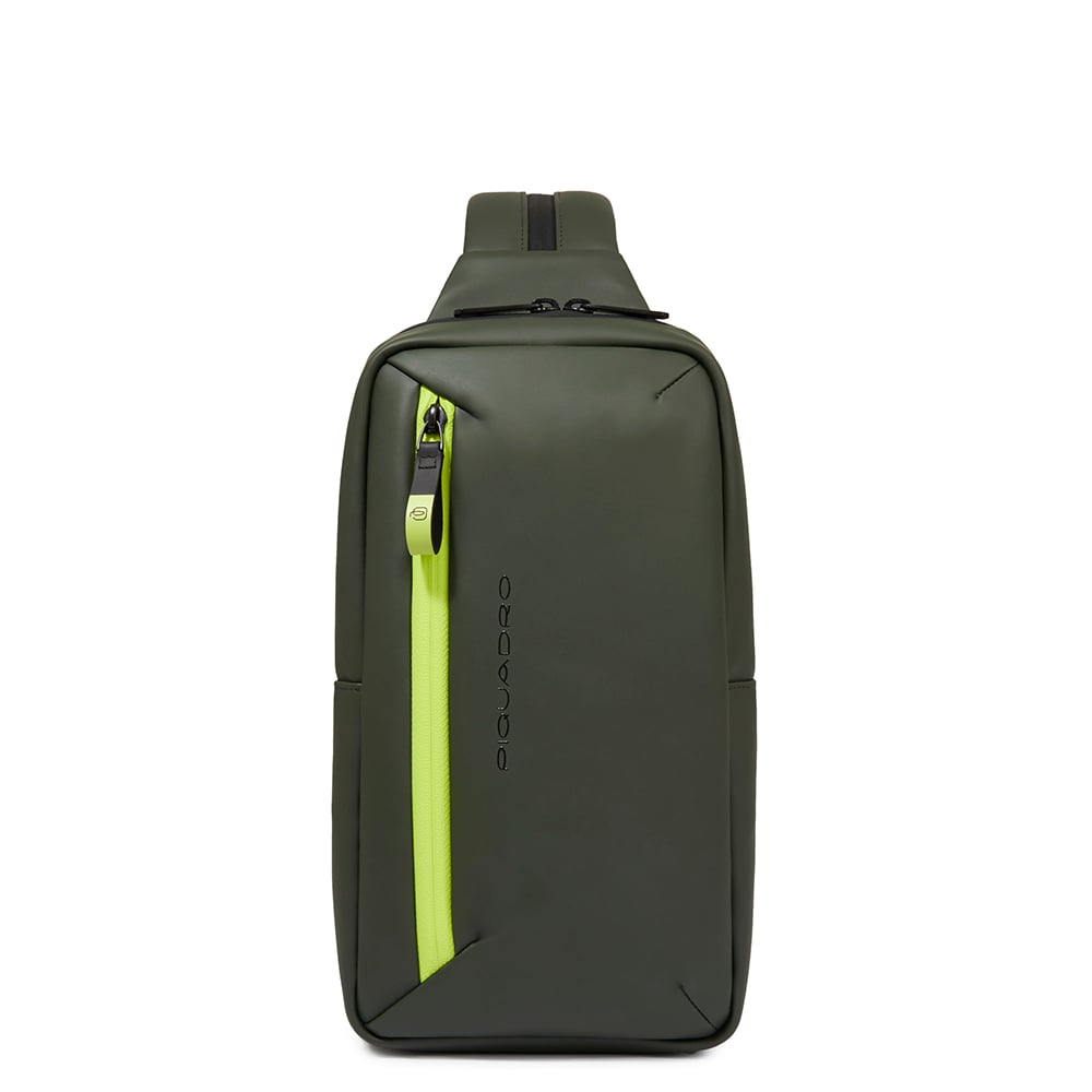 Chest bag for iPad® mini with RFID protection and pocket for Piquadro smart tracker PIQUADRO