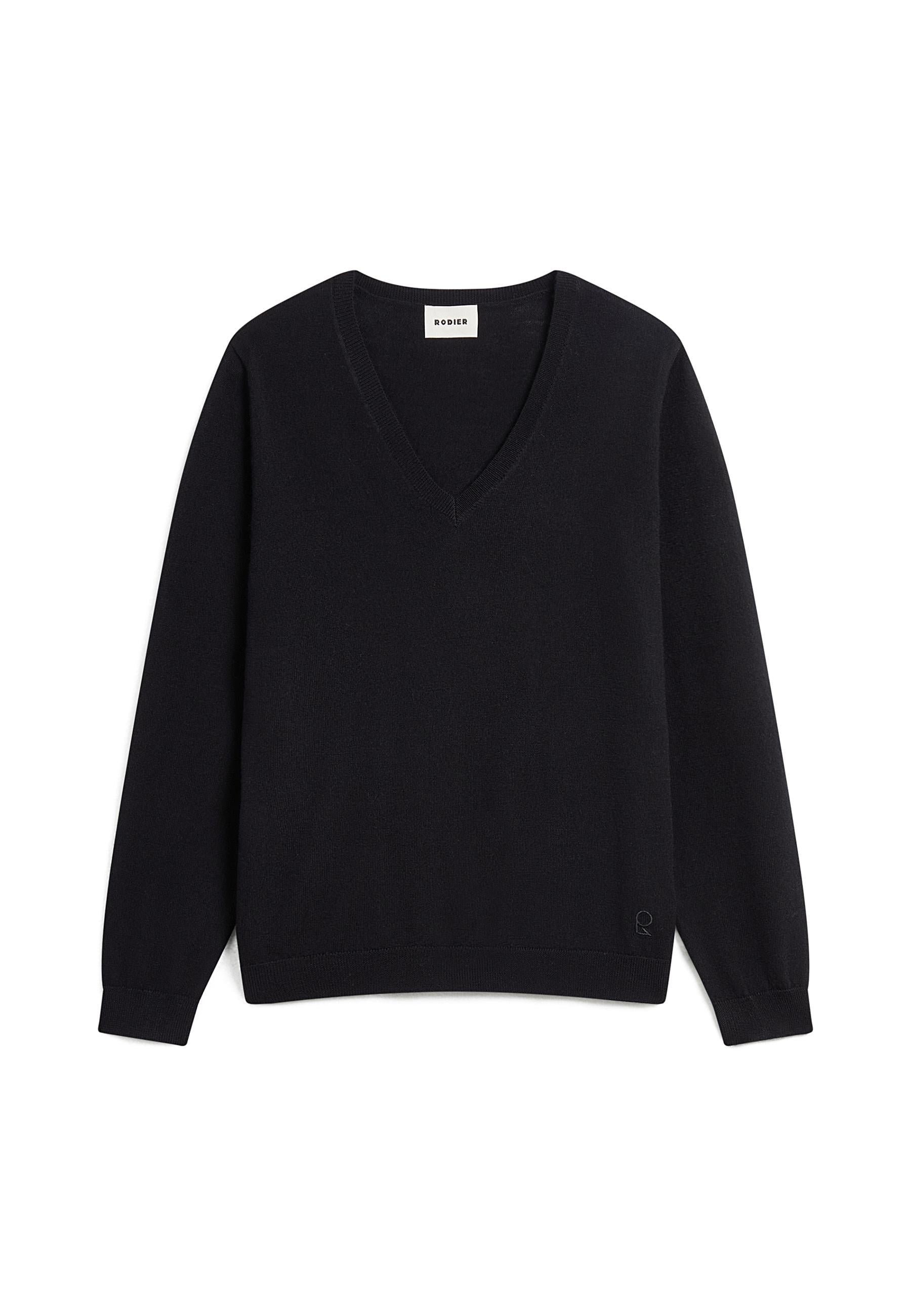 Bunelle wool V-neck sweater RODIER Black