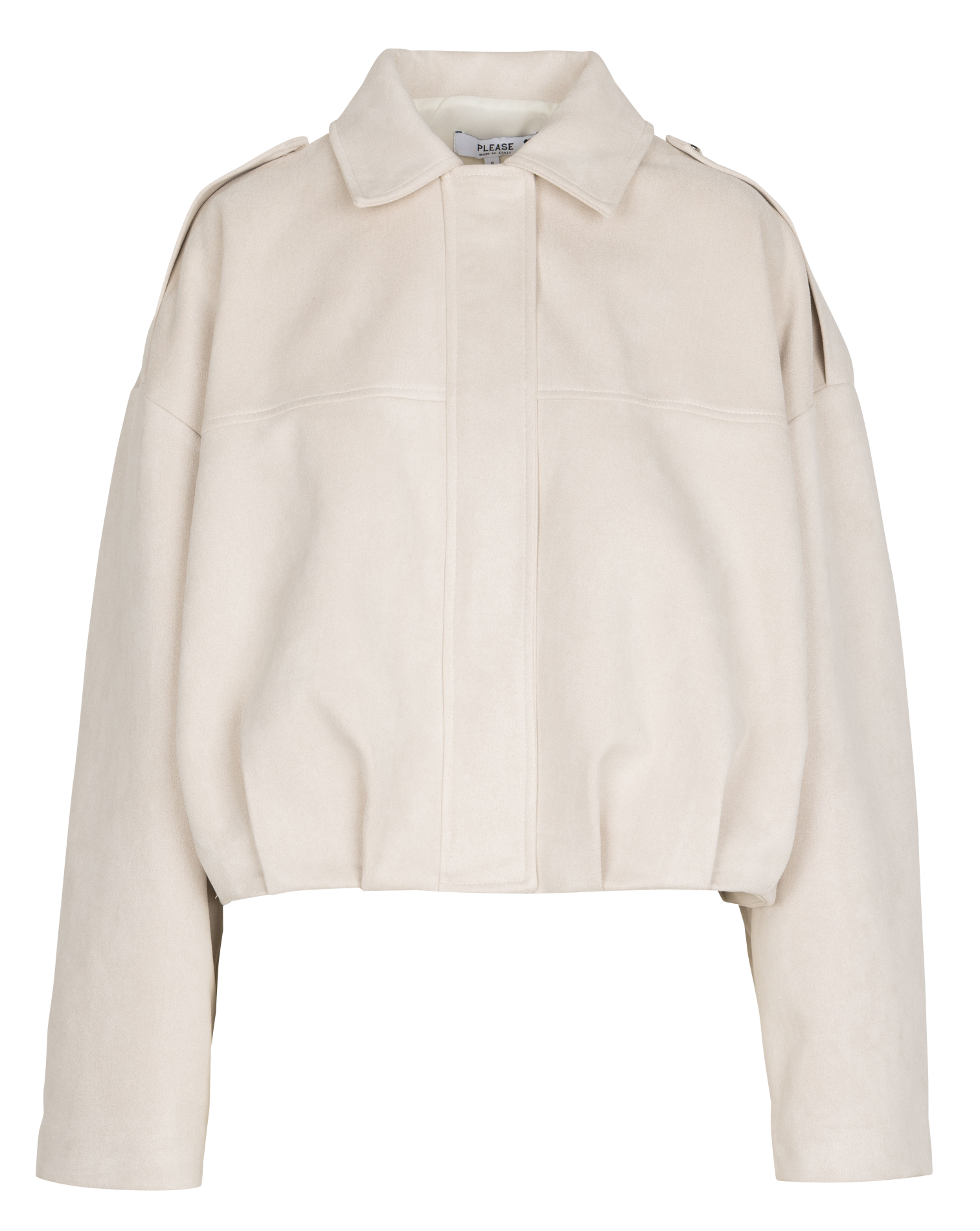 Oversized jacket with tailored collar PLEASE