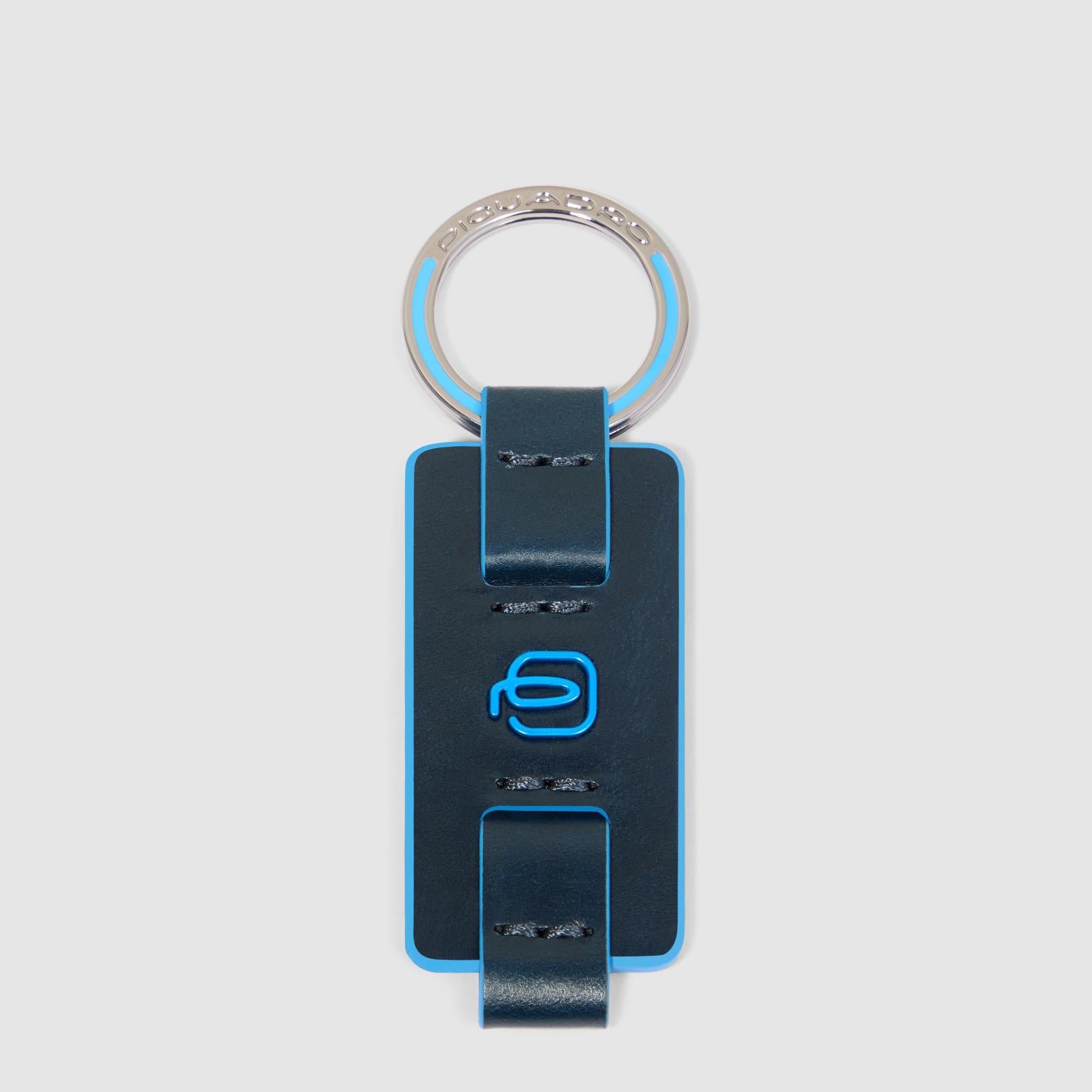 Asia leather keyring PIQUADRO Blue
