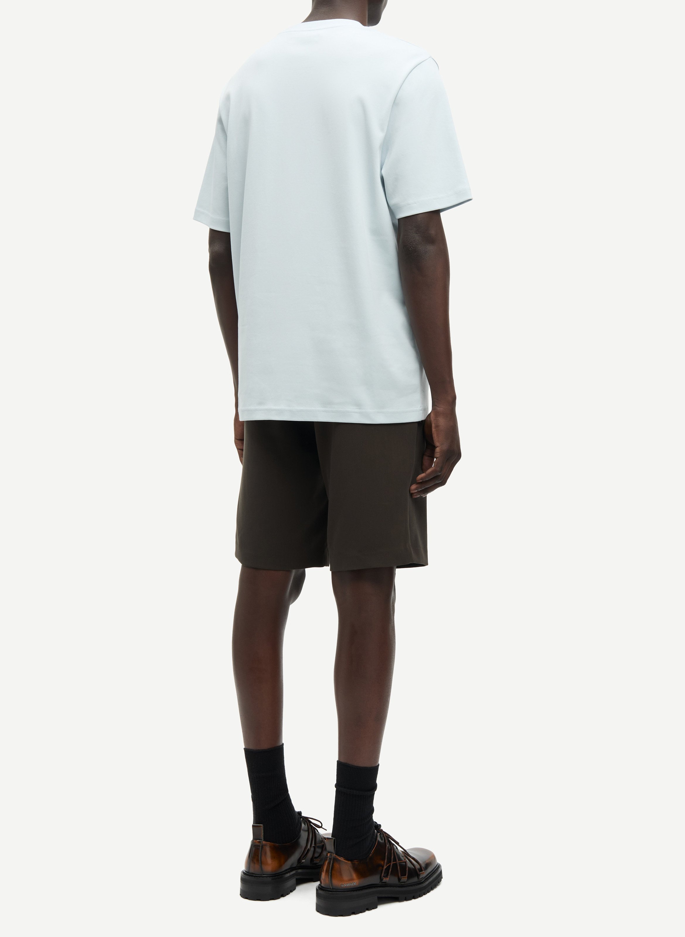 Rundhals-T-Shirt aus Bio-Baumwolle SAMSOE SAMSOE Blau