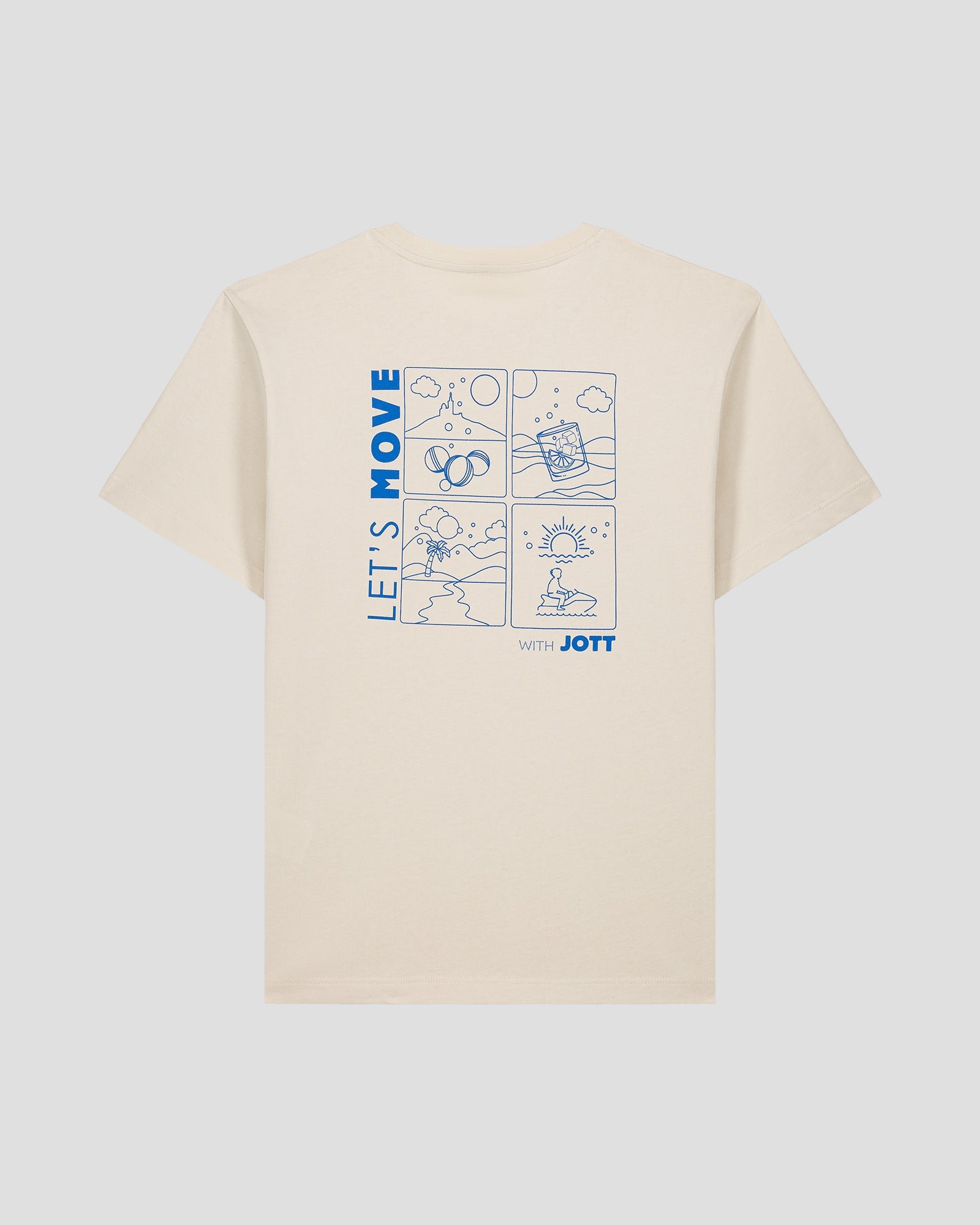 Round neck unisex printed kood t-shirt JOTT White