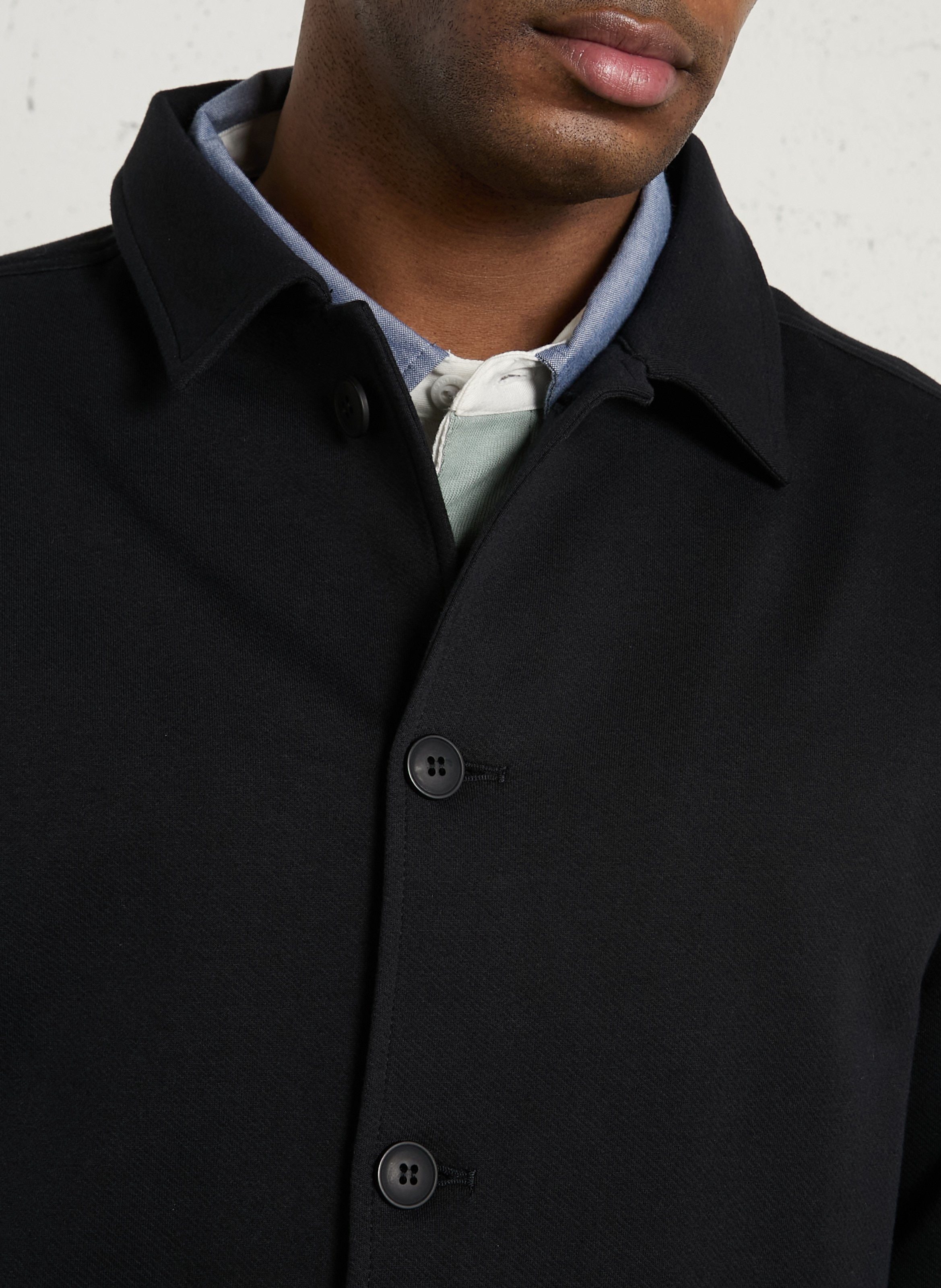 Veste droite en coton mélangé LE TEMPS DES CERISES Bleu