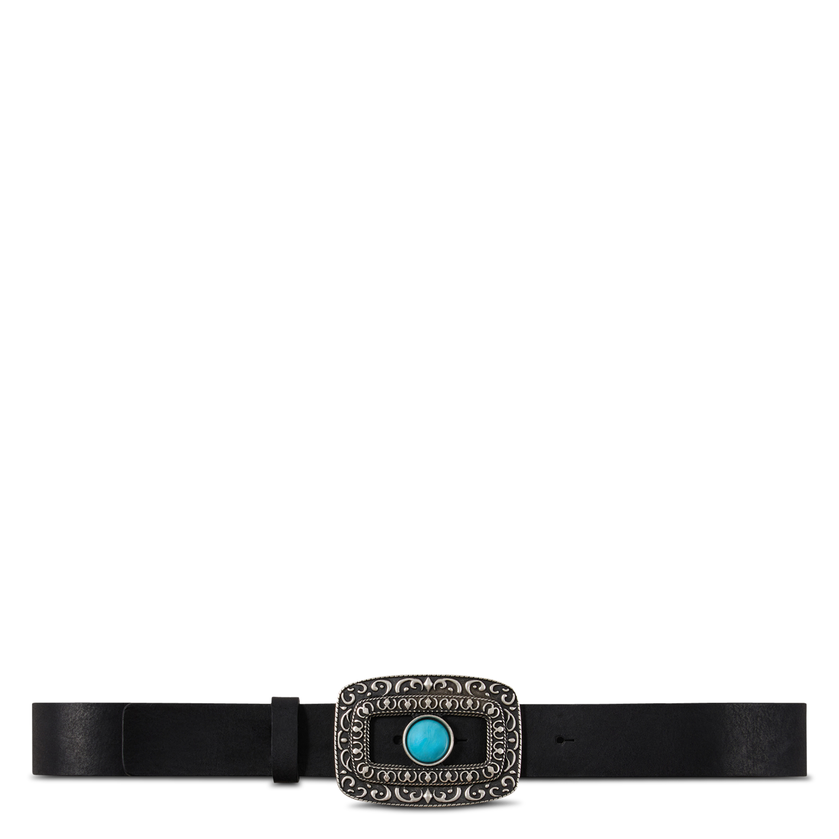 - Gespsluiting. - Breedte: 3 cm.  BA&SH Zwart