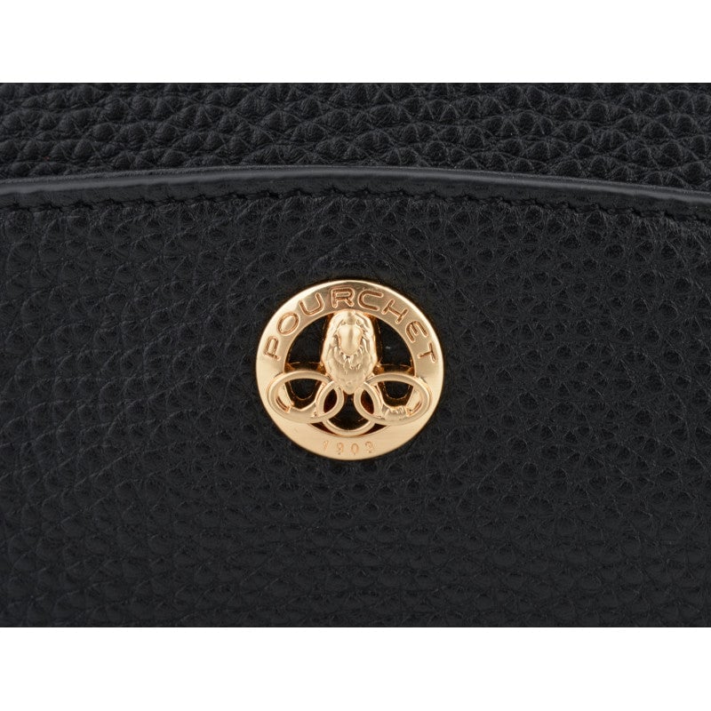 Crossbody bag in cowhide leather Black