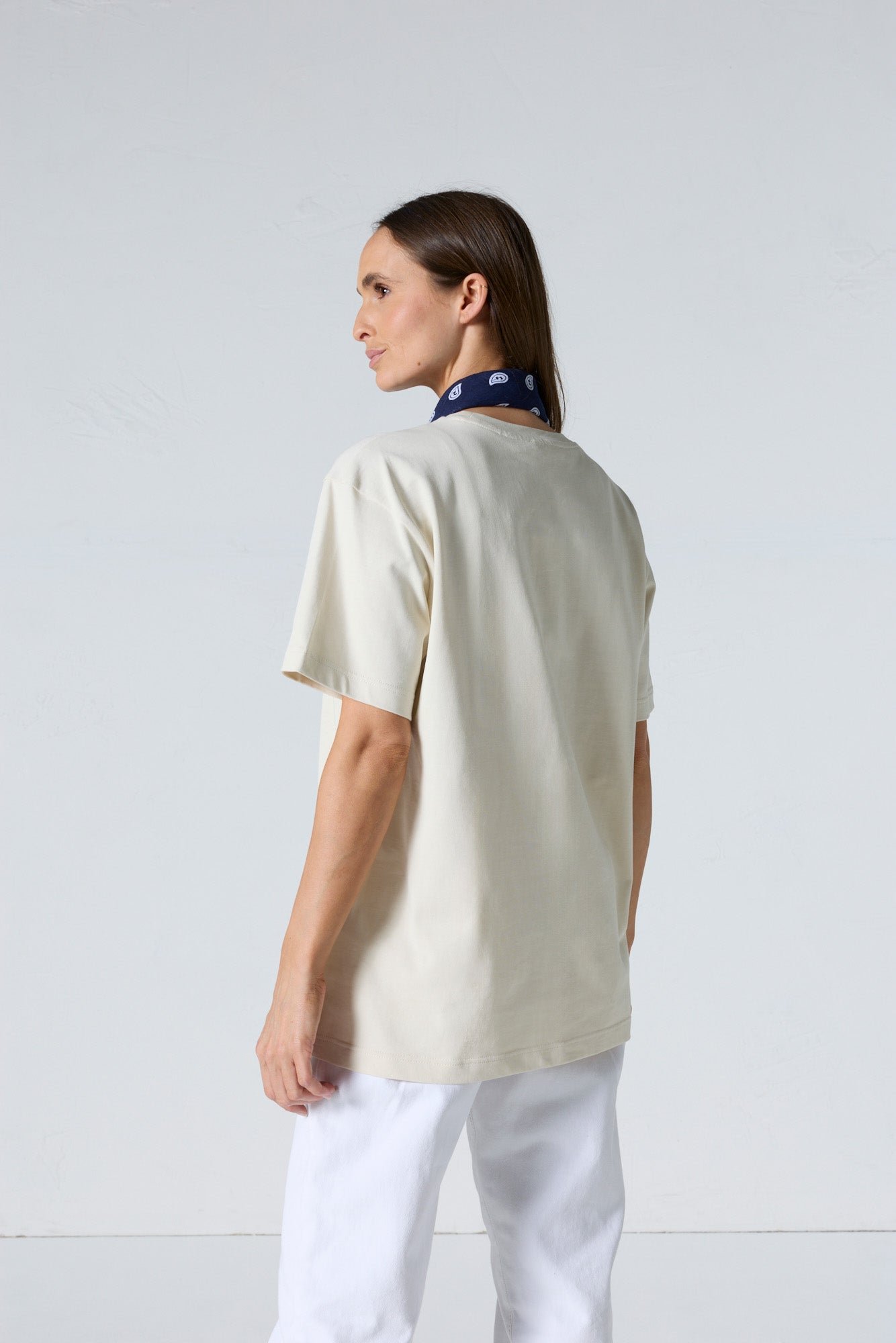 T-shirt col rond mixte imprimé samet JOTT Blanc