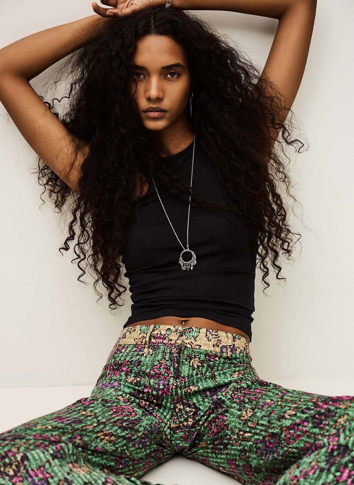 Pantalon large imprimé BA&SH Vert