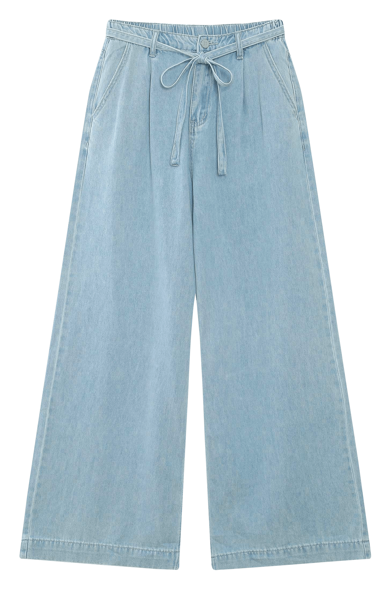 Jean baggy taille haute ceinturé GRACE ET MILA Bleu