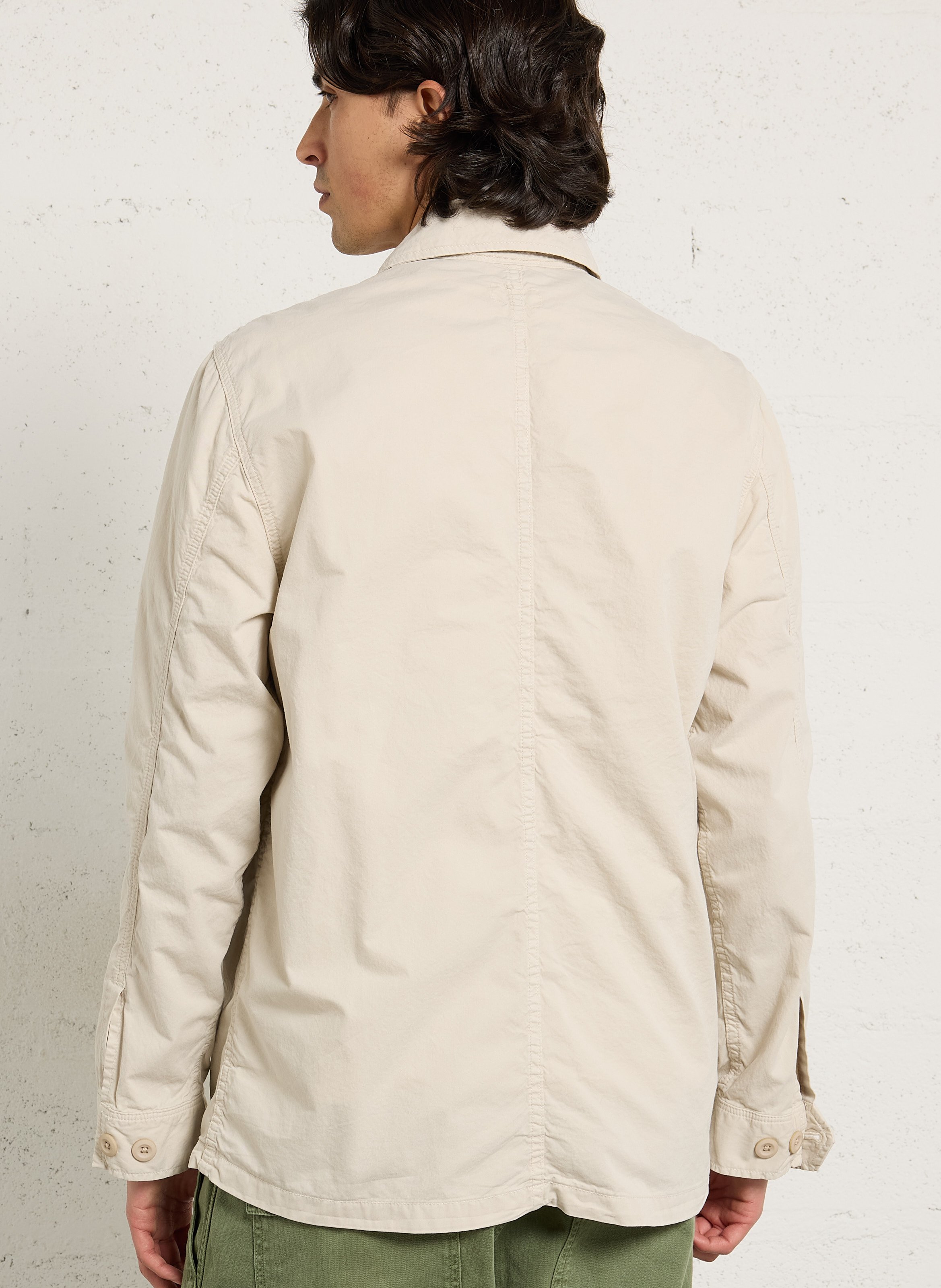 Gerade geschnittene Baumwolljacke mit klassischem Kragen HARTFORD Grau