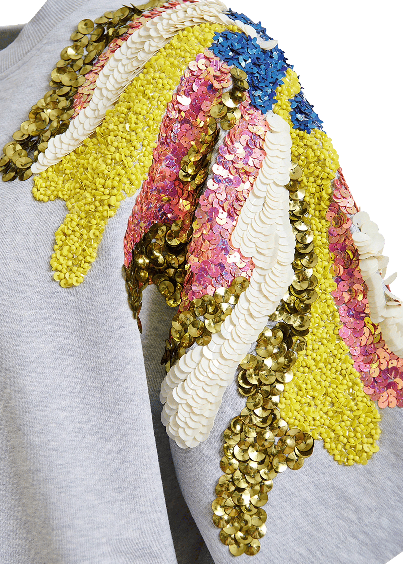 Kurzarm-Sweatshirt mit Pailletten ESSENTIEL ANTWERP Grau