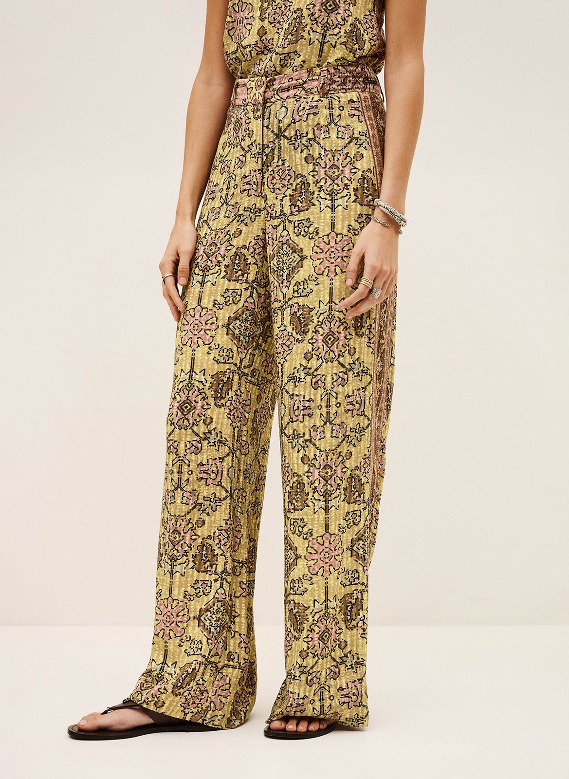 Pantalon large imprimé BA&SH