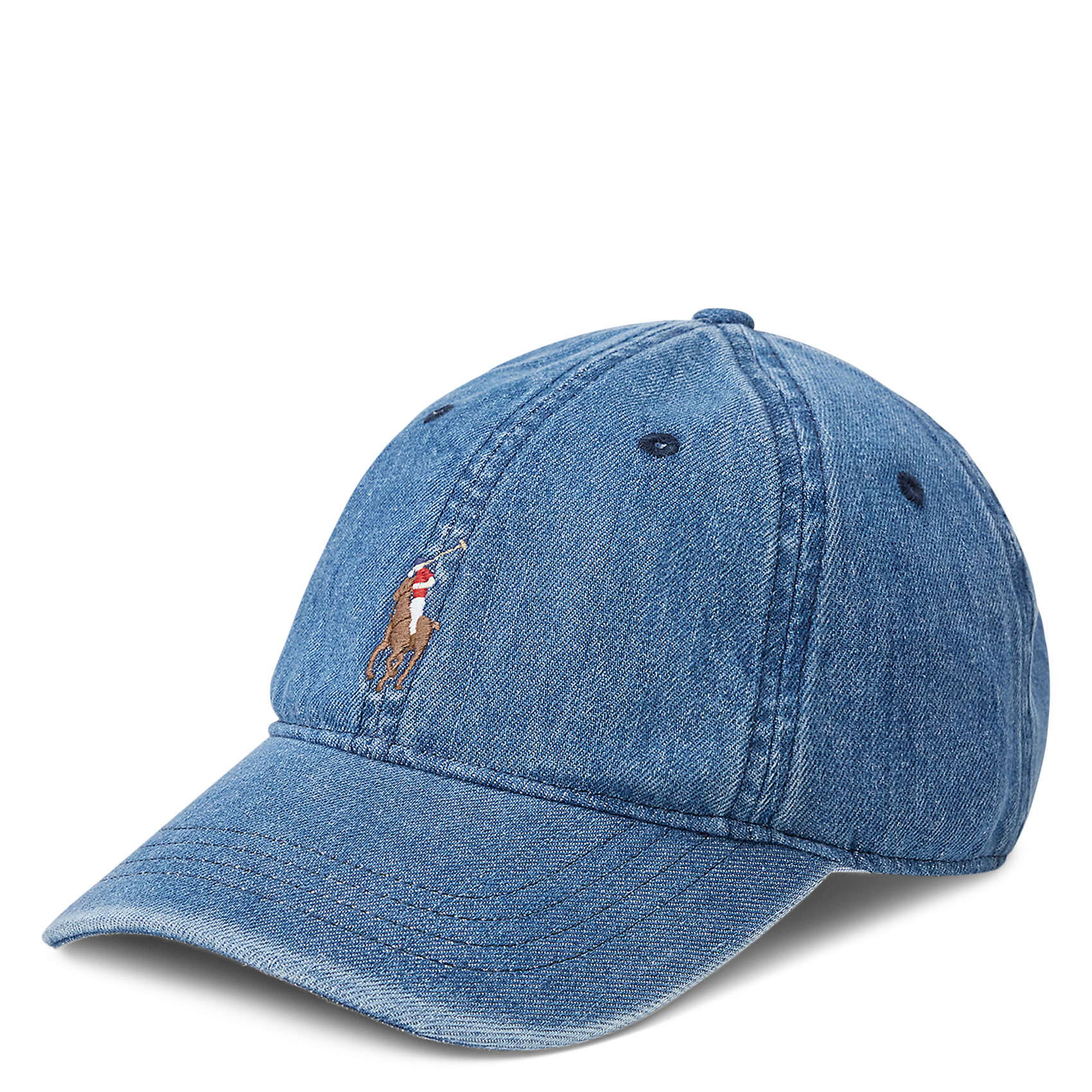 Denim cap with embroidered logo POLO RALPH LAUREN Blue