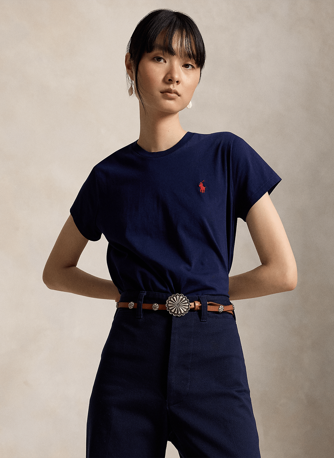 Short-sleeved plain t-shirt with logo POLO RALPH LAUREN
