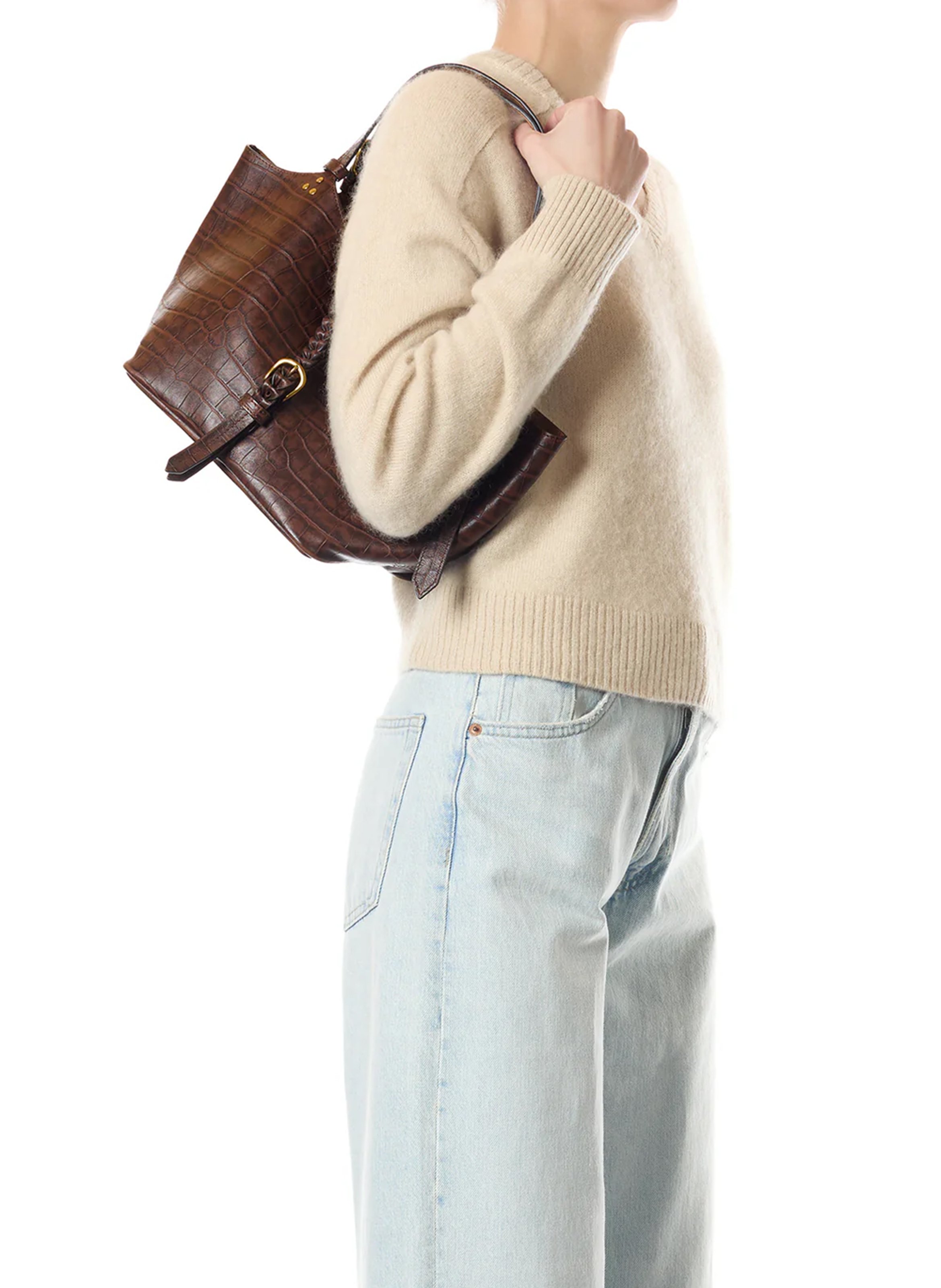 Shopper aus Leder JEROME DREYFUSS Braun